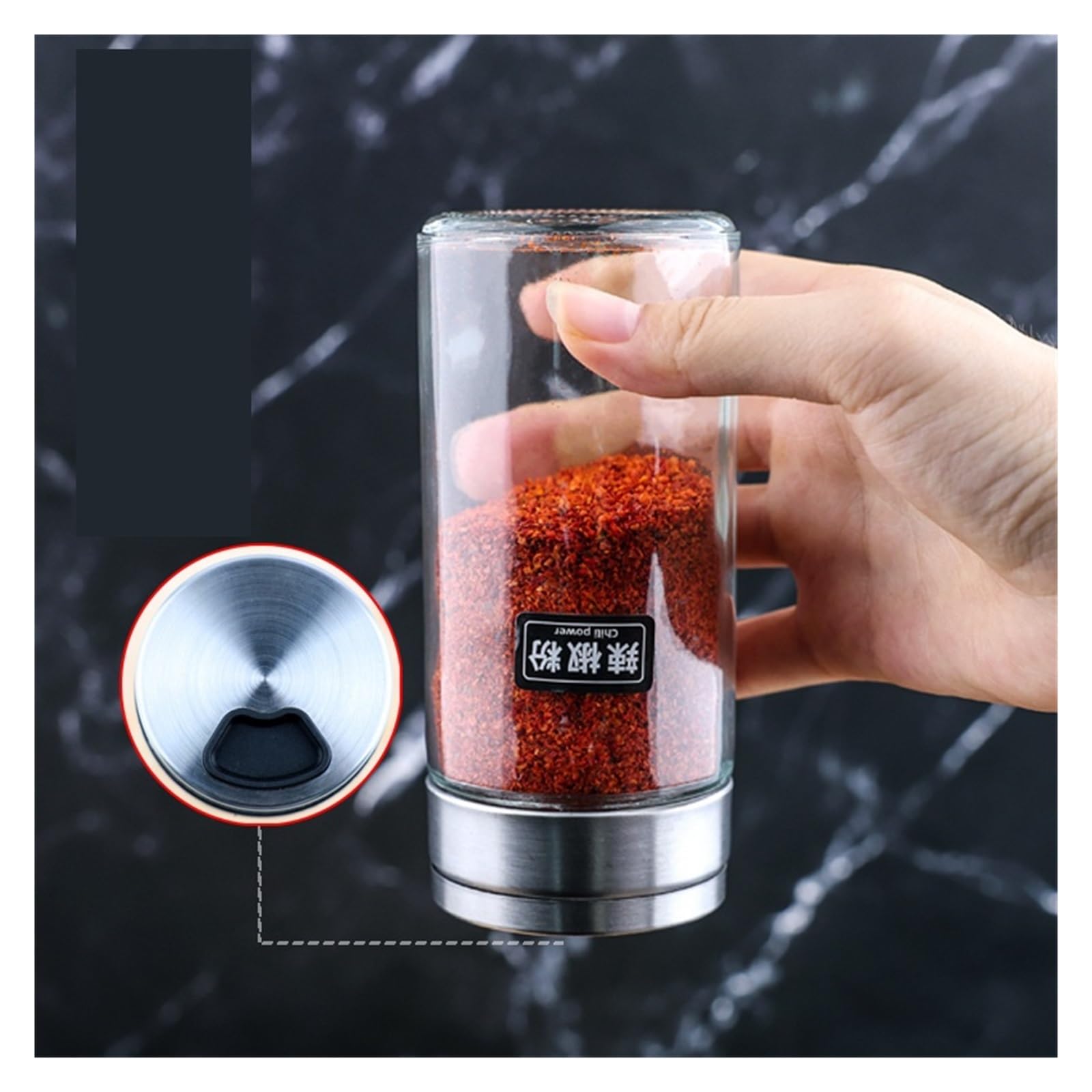 2pcs Household Kitchen PorousSeasoning Bottle Pour Sucre
