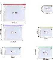 Vista 3 de Niziting - Carpetas de documentos de malla de plástico con cremallera de 9 x 12 pulgadas, carpetas de archivos con cremallera para suministros