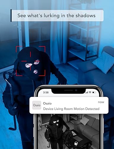 Miniatura 6 de GNCC Cámara de seguridad para interiores, 2 paquetes de cámaras 1080P para cámara Wi-Fi de seguridad para el hogar, detección de movimientosonido,