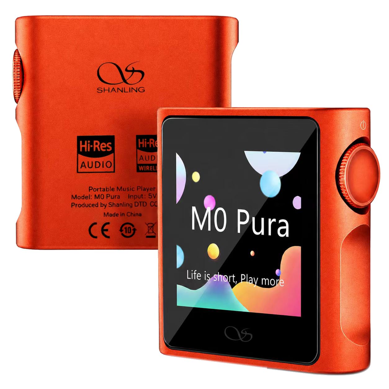 SHANLING M0 Pura Hi-Fi MP3 Player, Dual CS43131 DAC, 250mW@32Ω Balanced Output, LDAC Bluetooth 5.0, USB DAC/AMP, Supports 2TB, 1.54" Touch Screen, Hi-Res Audio Player (Orange)-image-17