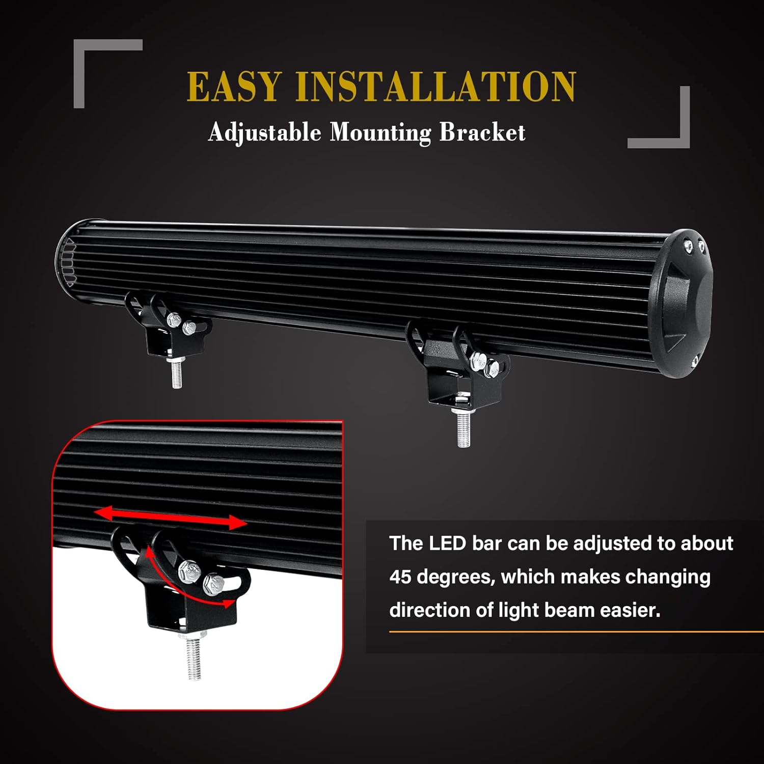 SKYWORLD Magnetic Car LED Light Bar 20 inch 126W Offroad Driving Lights with 12V Wiring Harness Cable Kit + Strong Magnetic Base Mounting Bracket Holder for Off Road Truck SUV 4x4, 6000K White