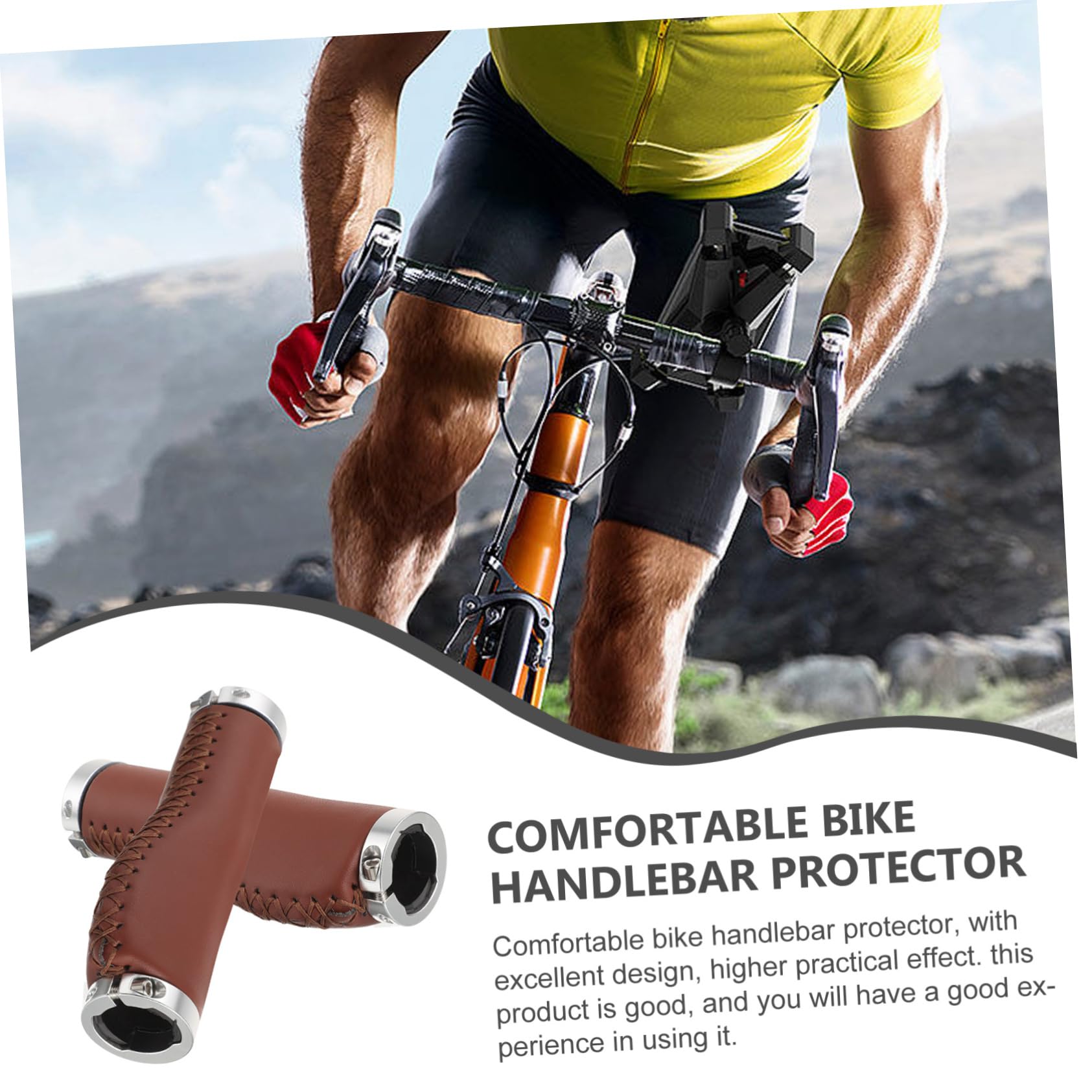 Happyyami 4pièces Poignées Antidérapantes pour Vélos Couvre Guidon Ergonomique pour Mountain Bike Et Vélo Accessoires De Cyclisme Confortables