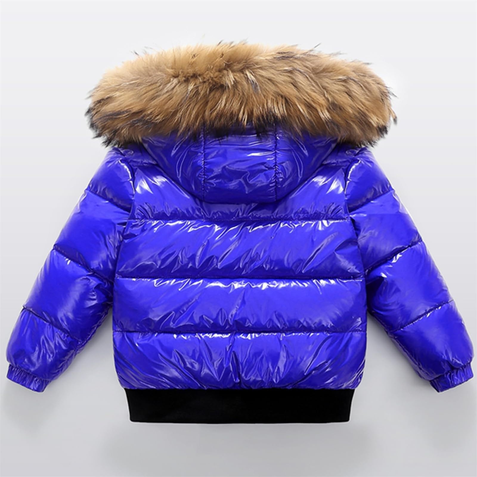 Generisch Cappotto invernale imbottito per bambini, giacca invernale per bambini, giacca da sci, antivento, giacca con cappuccio, giacca trapuntata per bambini, giacca per bambini con cappuccio