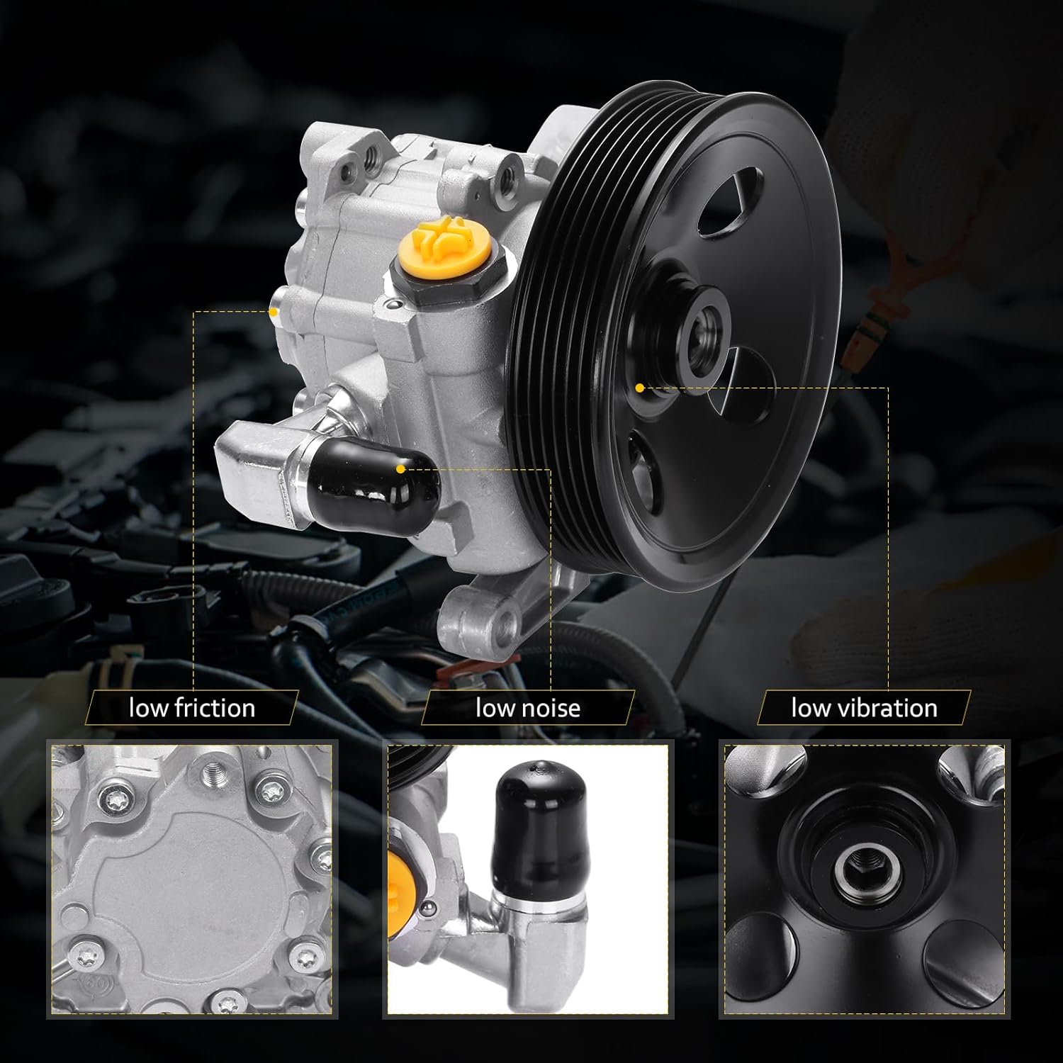 OCPTY Power Steering Pump Compatible with 1998-2003 For Mercedes-Benz ML320 2003-2004 For Mercedes-Benz ML350 1999-2001 For Mercedes-Benz ML430 Power Assist Pump