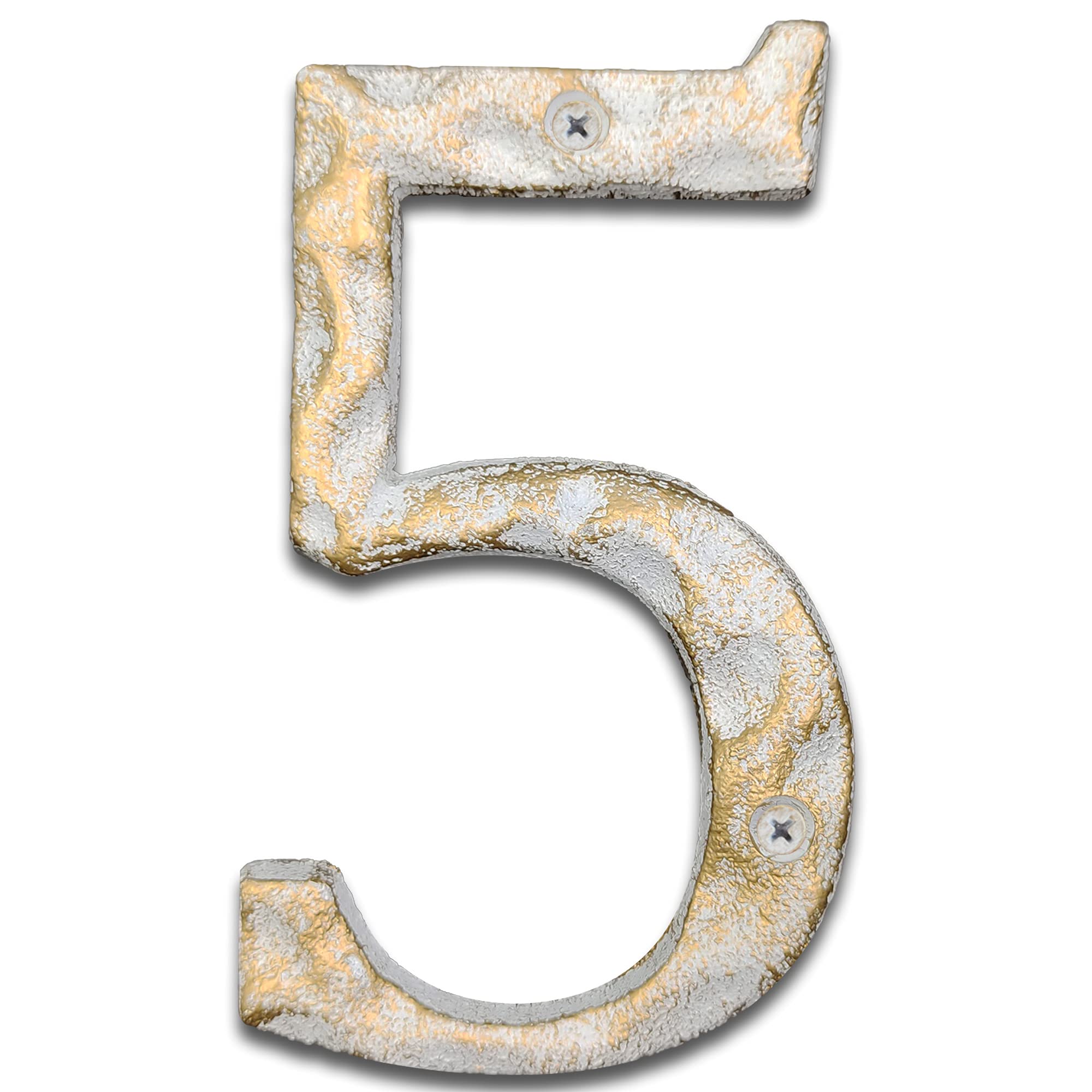 Numéros De Maison De 14 Cm - Numéro D'adresse/boîte Aux Lettres Unique En Fonte Pour L'extérieur Ou La Porte D'entrée, Finition Argent Antique Fait à La Main (numéro 9