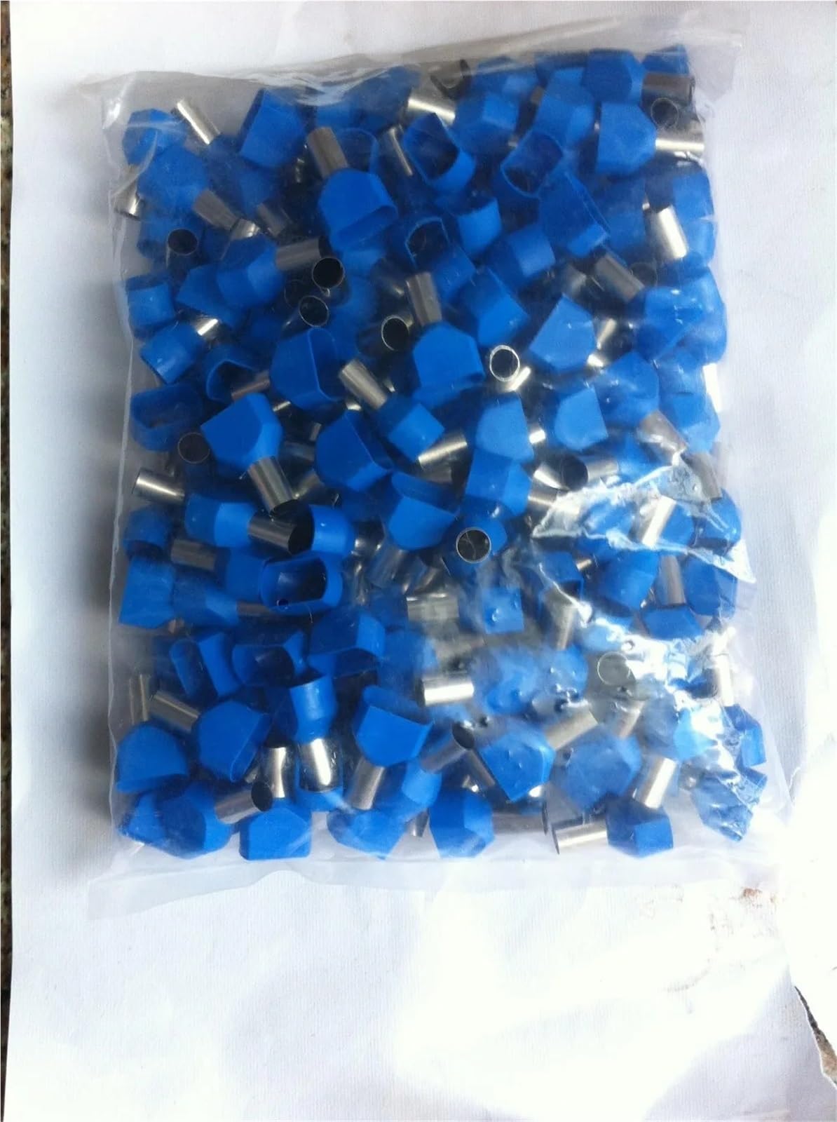 UYCUODLUY TE16-14 2 X 6 AWG Dual Entry Wire Bootlace Ferrules For 2 X 16.0mm2, 14.0mm Pin Length