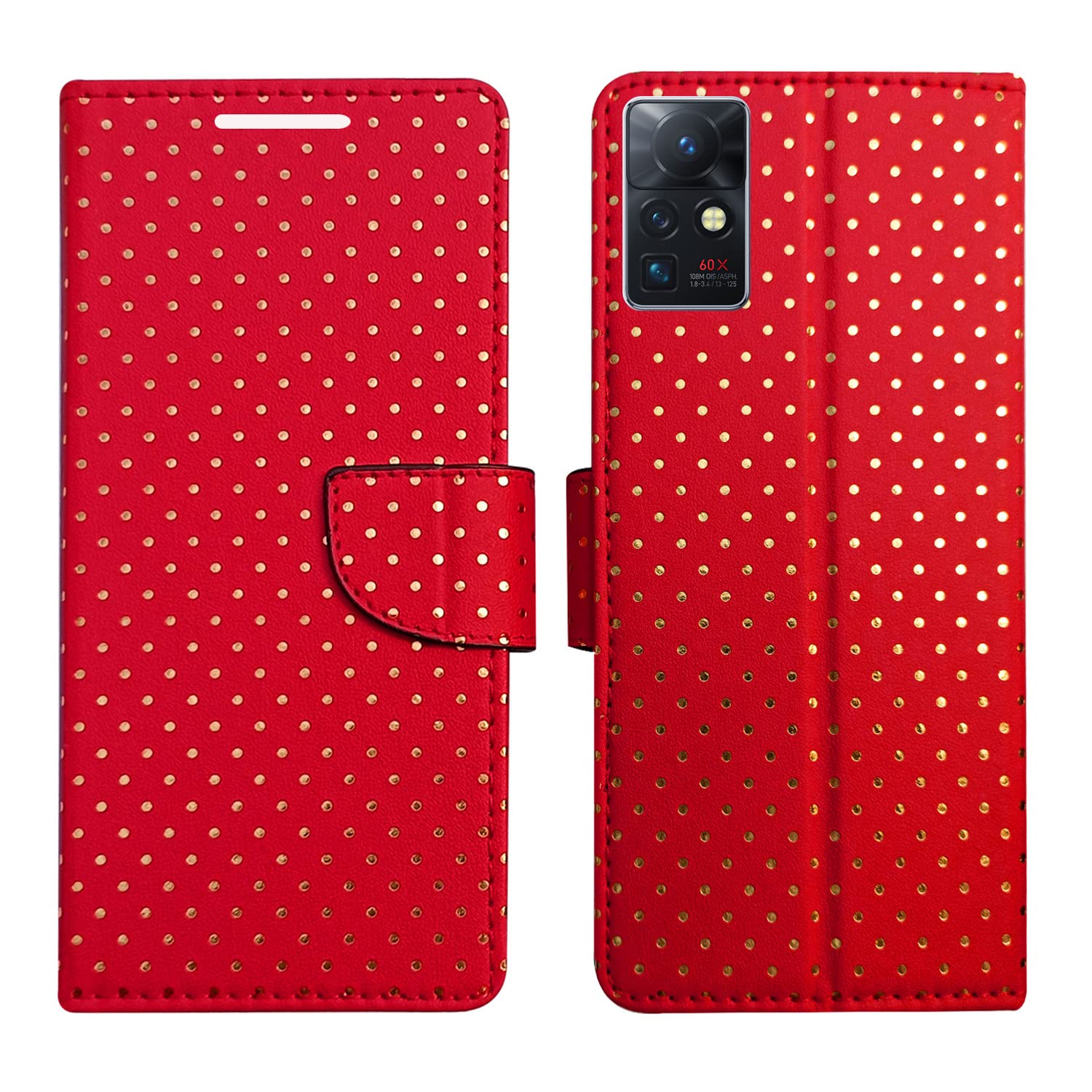 AD Enterprises Candy Red Dot Flip Cover for Infinix Zero X Pro