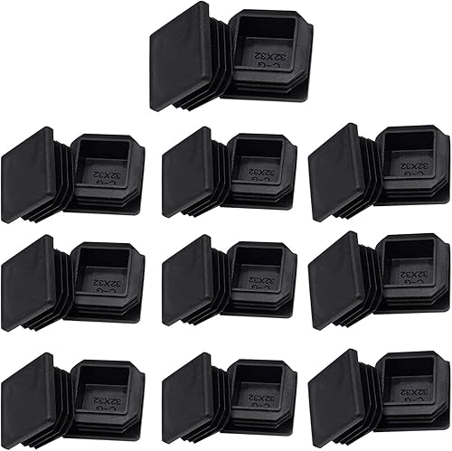 Miniatura 6 de MUZIEBA Tapones cuadrados de 34 pulgadas, paquete de 30 tapas de extremo de poste de tubo, tapones cuadrados de plástico negro de 0.748 in x 0.748