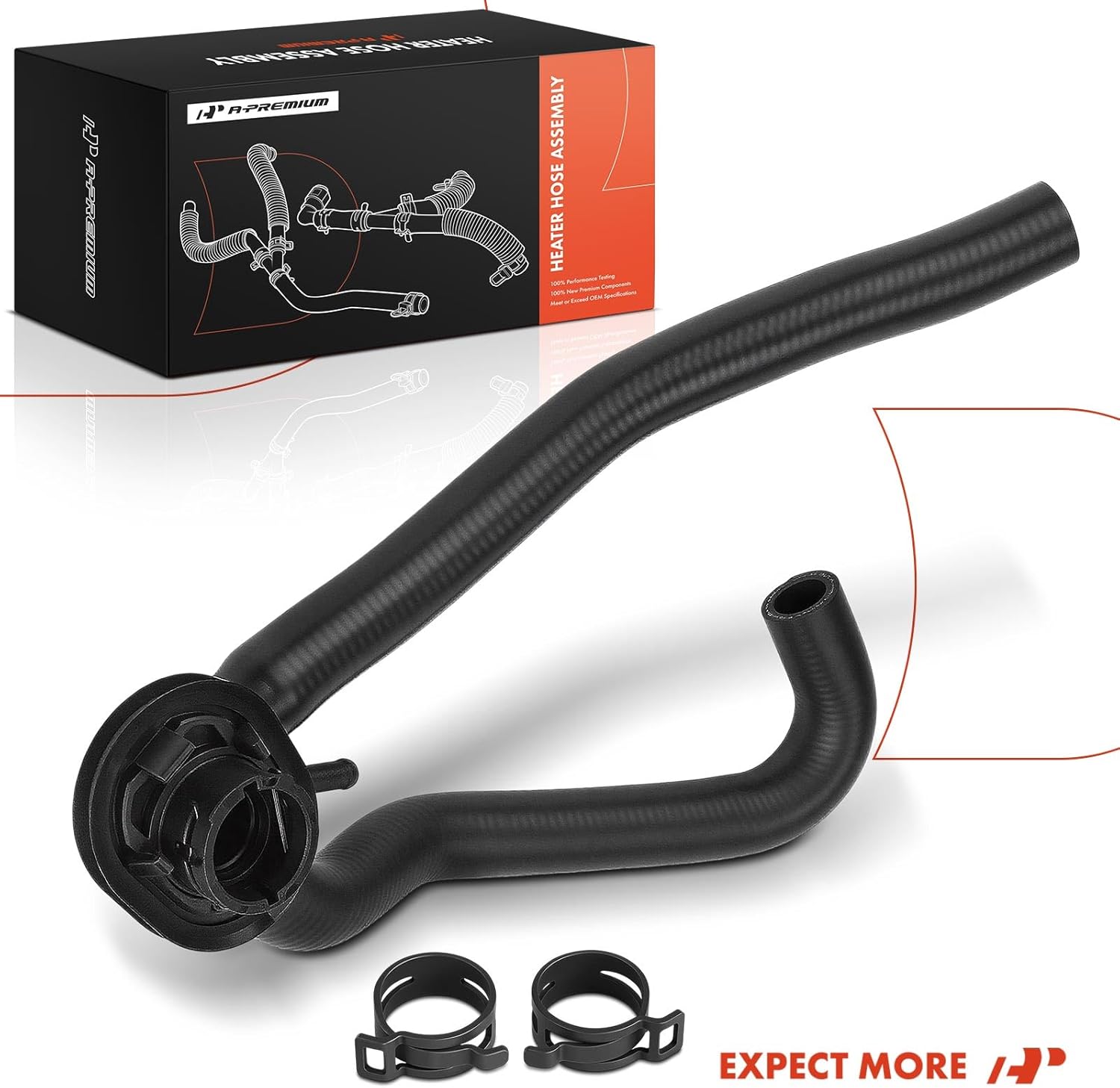 A-Premium Feed Line to Heater Core HVAC Heater Hose Pipe Line Assembly with Clamps Compatible with Mercedes-Benz Maybach S650 2018-2020, S560, S550, S600, S550e, S63 AMG, S600, S450, S560e, S65 AMG