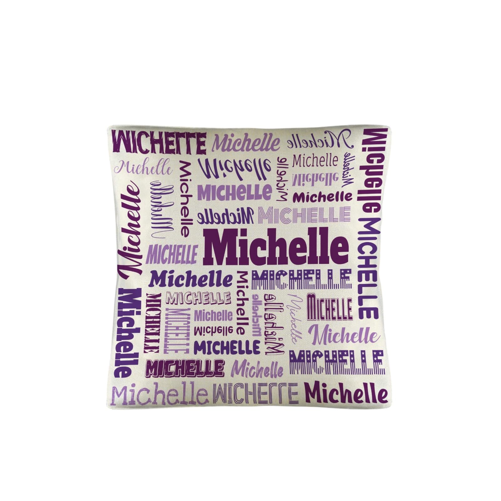 LATHIFA Custom Pillow Case with Name, Personalized Make a Name Pillow Gifts for Mom Dad Family Friends, Customized Pillowcase with Your Name for Couch