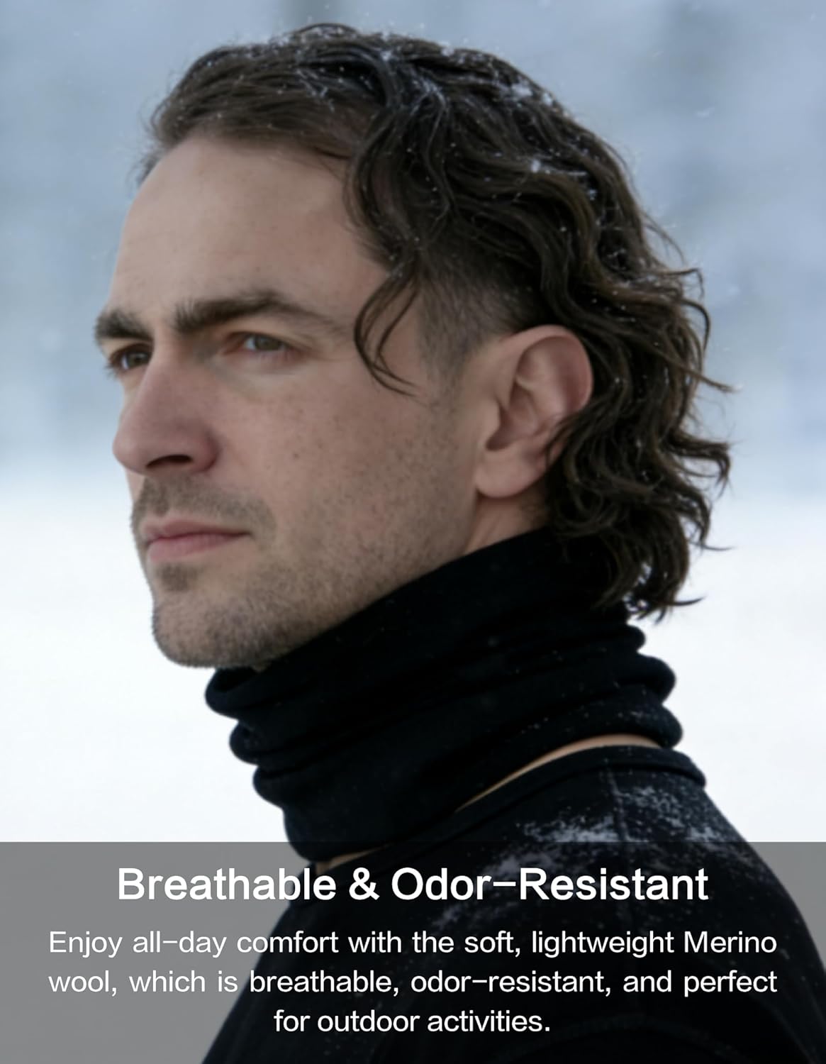 Merino Wool Neck Gaiter for Men & Women–Ski, Hunt&Running,12-Way Wool Ski Face Mask-With Headband&Balaclava Warmer - Image 8