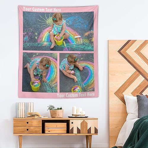 Miniatura 6 de Tapiz personalizado para cargar imágenes con fotos y textos, tapiz personalizado para colgar en la pared, manta de telón de fondo para decoración de