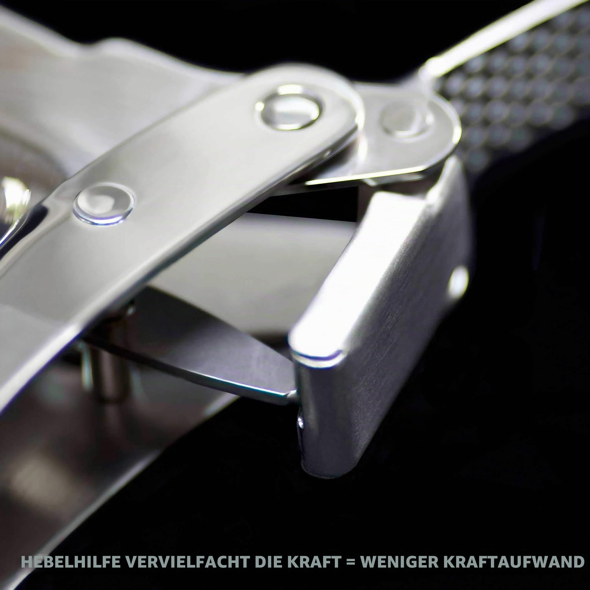 MANNKITCHEN Edelstahl Knoblauchpresse, Doppelhebel, Großes Reservoir | Robust, Professionelle Qualität, Leicht zu Reinigen, Rostfrei, Großer Behälter für Weniger Nachfüllen.