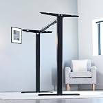 VIVO Electric Stand Up Desk Frame Workstation, Single Motor Ergonomic Standing Height Adjustable Base with Simple Controller, Black, DESK-V100EB | Height Adjustable, Holds up to 154 lbs, Sit Stand Ergonomic Base, Standing Desk Legs, Simple Controller