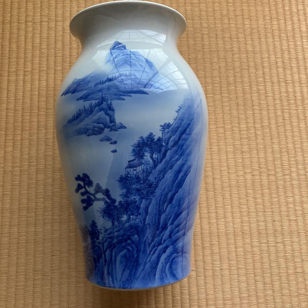 花瓶 青 青と黒のバルーン型ガラス花瓶 花瓶14個セット 青の