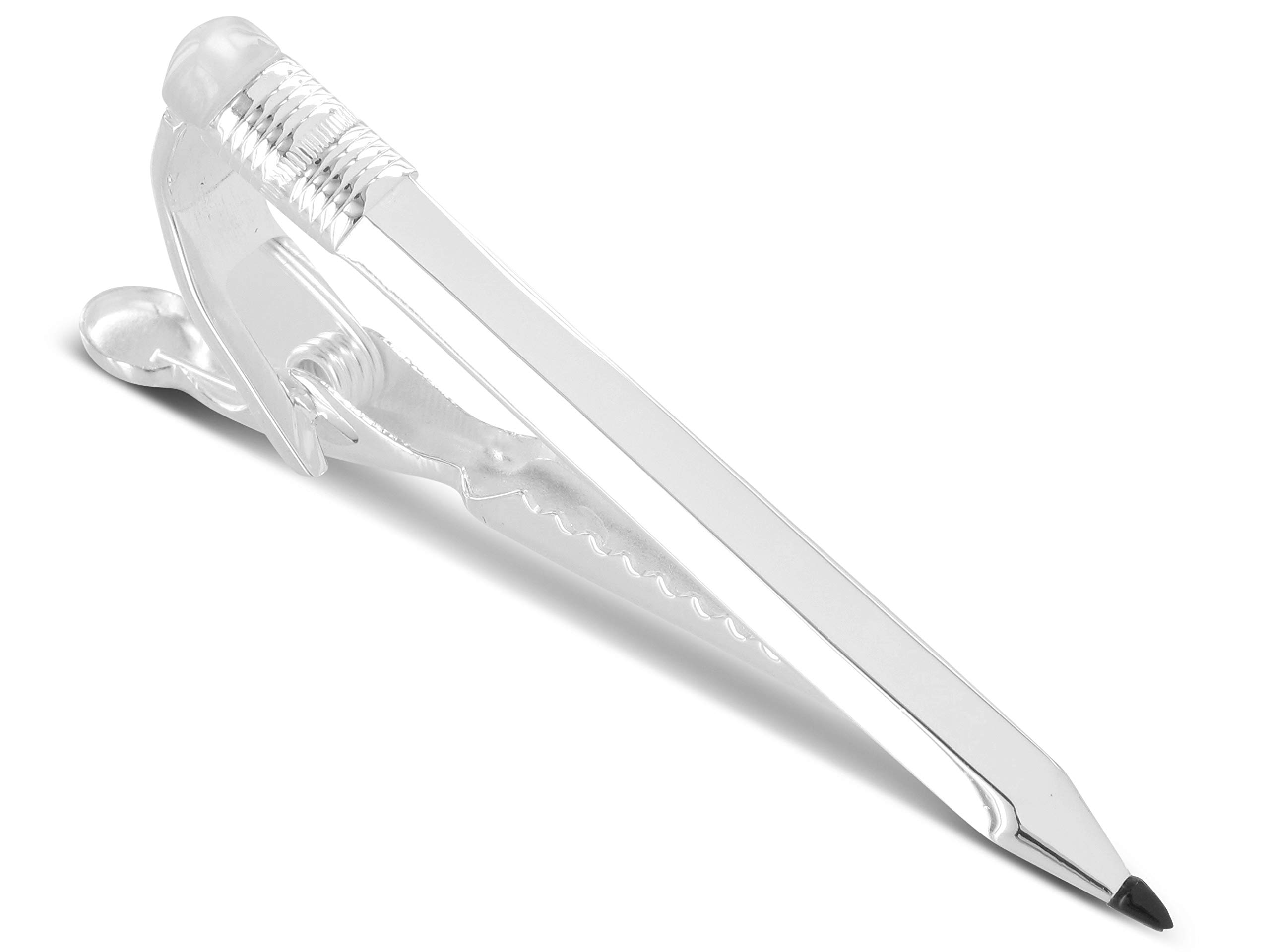 BROOKER Krawattenklammer/Krawattennadel Bleistift Silber