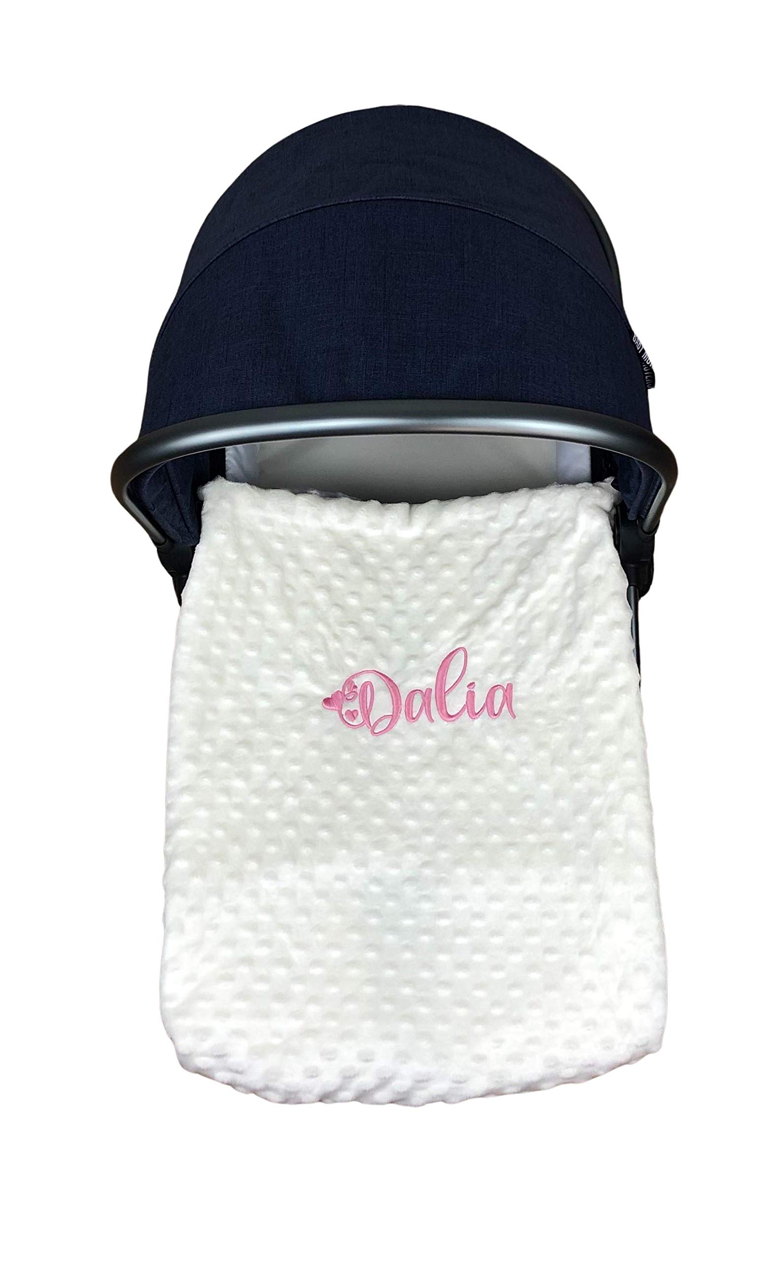 Danielstore-Manta Bebé Personalizada con Nombre Bordado – Mantita Coralina Ultrasuave 80x110 cm – Manta para Cuna, Carrito y Moisés – Cálida y Transpirable – Regalo para Recién Nacido y Baby Shower