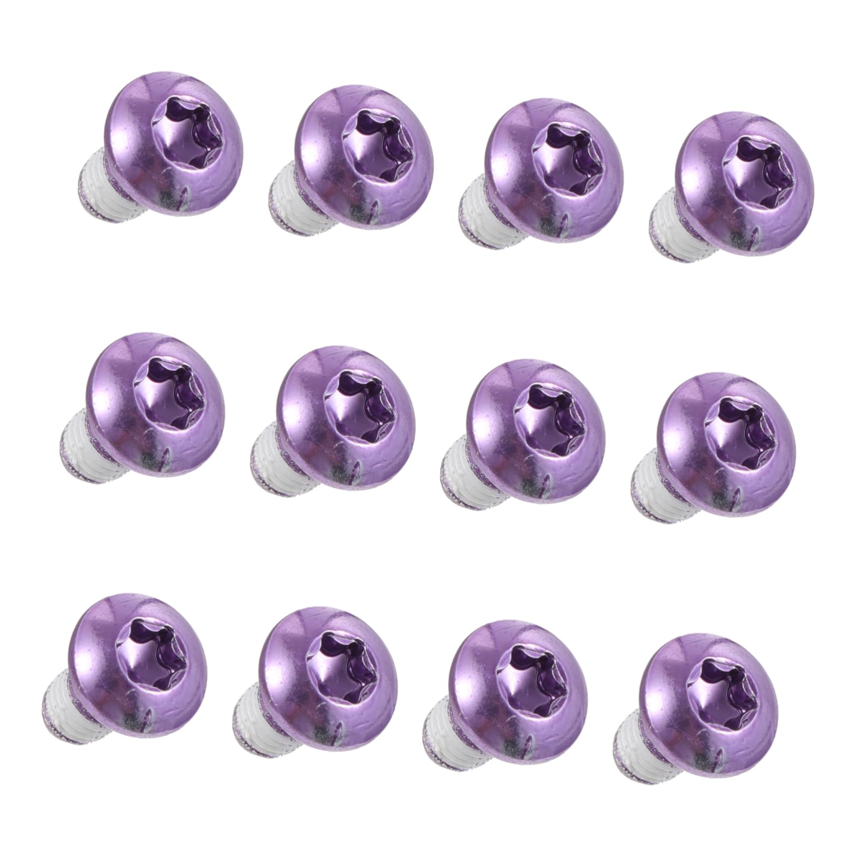 KICHOUSE 12 Pack Colorful Bike Disc Rotor Bolts Disc Brake Screws Set Bike Brake Screw Kit for Front/Rear