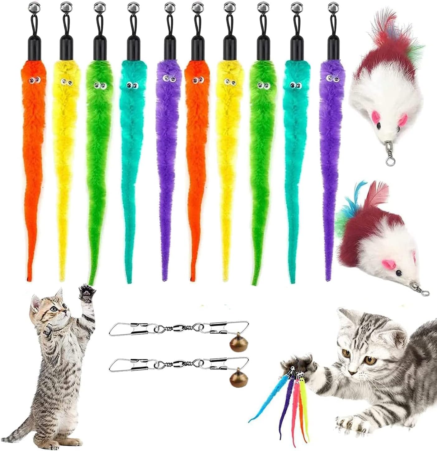 Pack of 14 Cat Toys, Interactive Cat Toy, Cat Toy for Indoors, Pet Toy for Kitten