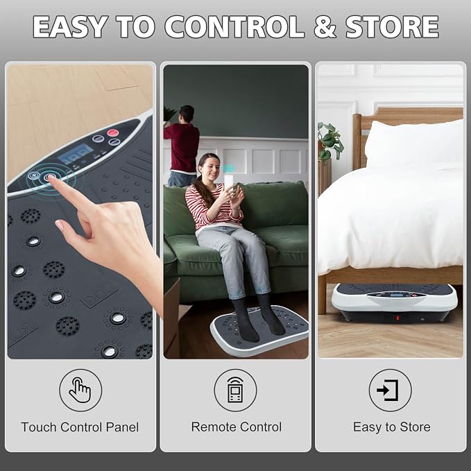 Plataforma vibratoria para gimnasio en casa, 6 modos, control remoto miniatura 5