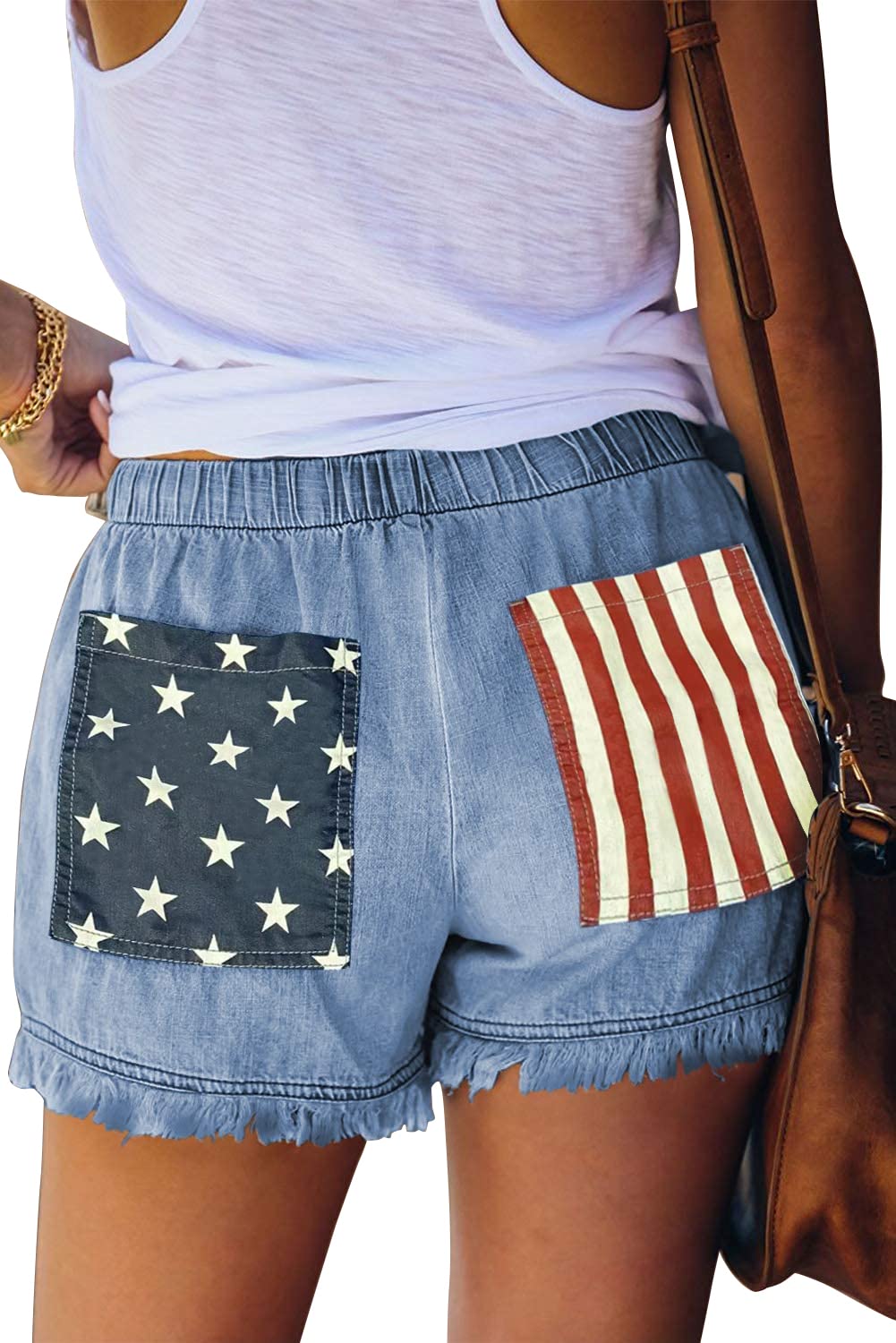 YOCUR Womens Lightweight Shorts Casual Baggy Trendy Short Pants Elastic Waist Drawstring Comfy Shorts