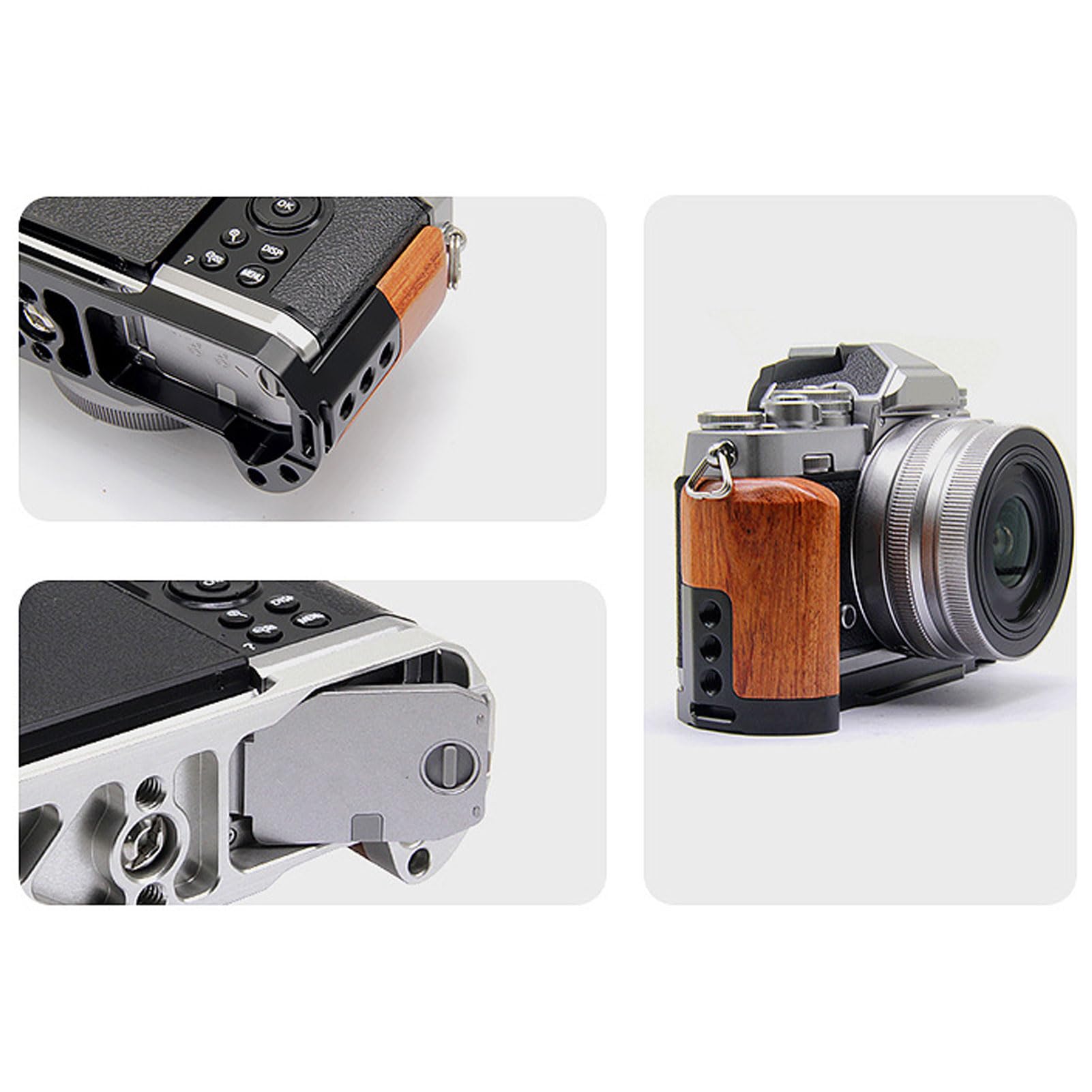 Amazon | Nikon ZFC用カメラクイックリリースプレート、木製