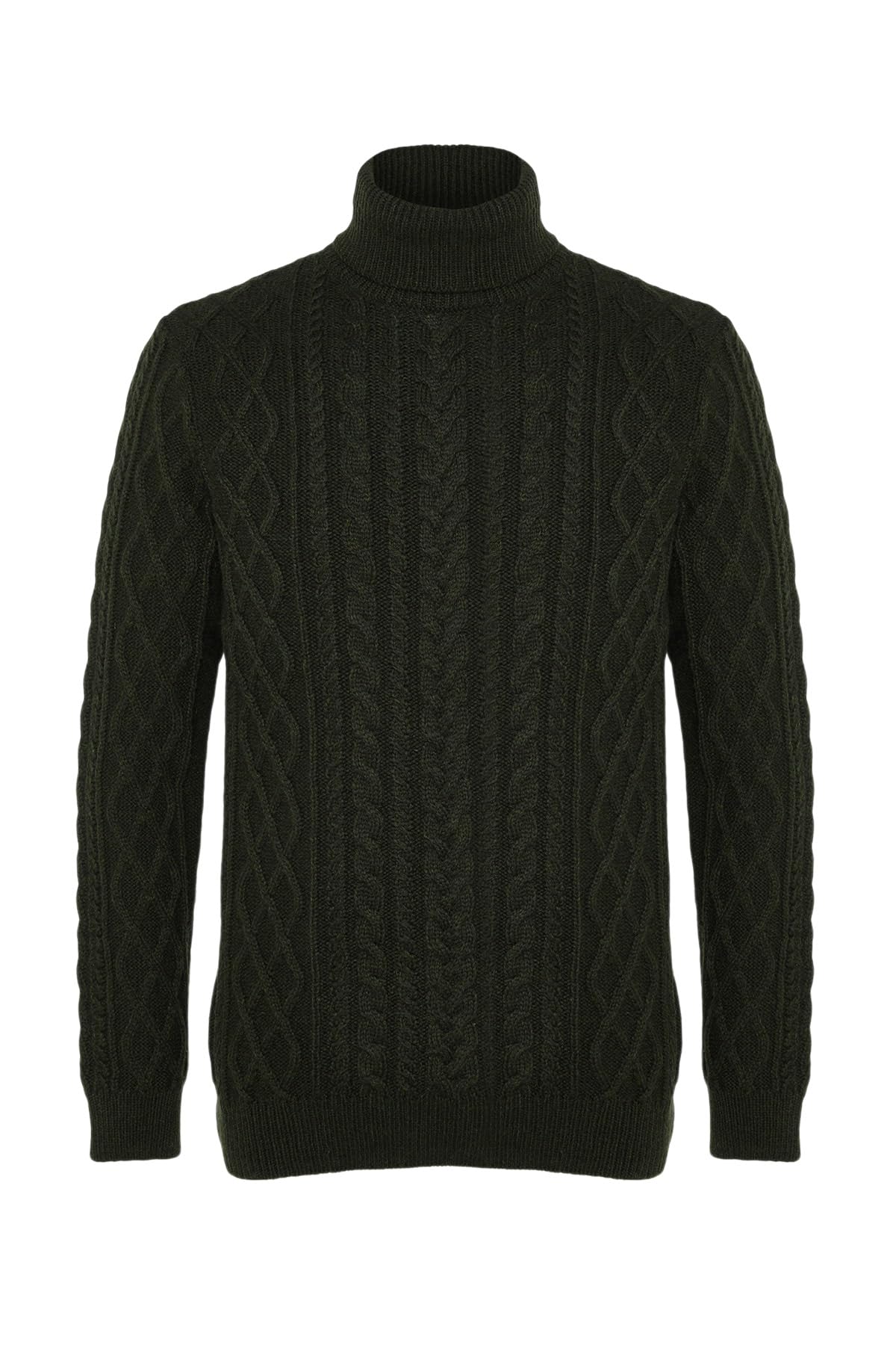 Trendyol Uomini Treccia Maniche Lunghe Slim Maglioni Felpa Uomo