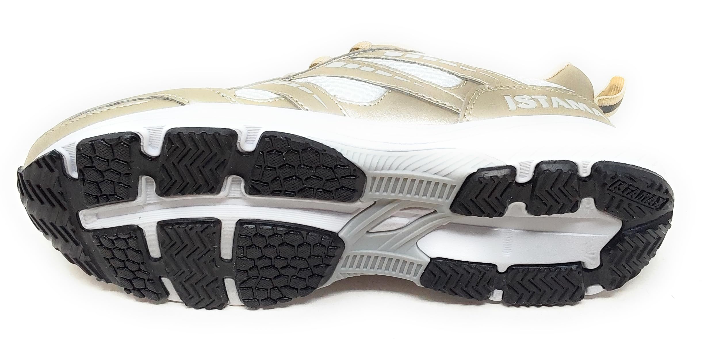 Scarpe Sportive Donna Antipronazione e Antitorsione,Bianco e Oro,Modello IMAA3913,Suola con Doppia Densità