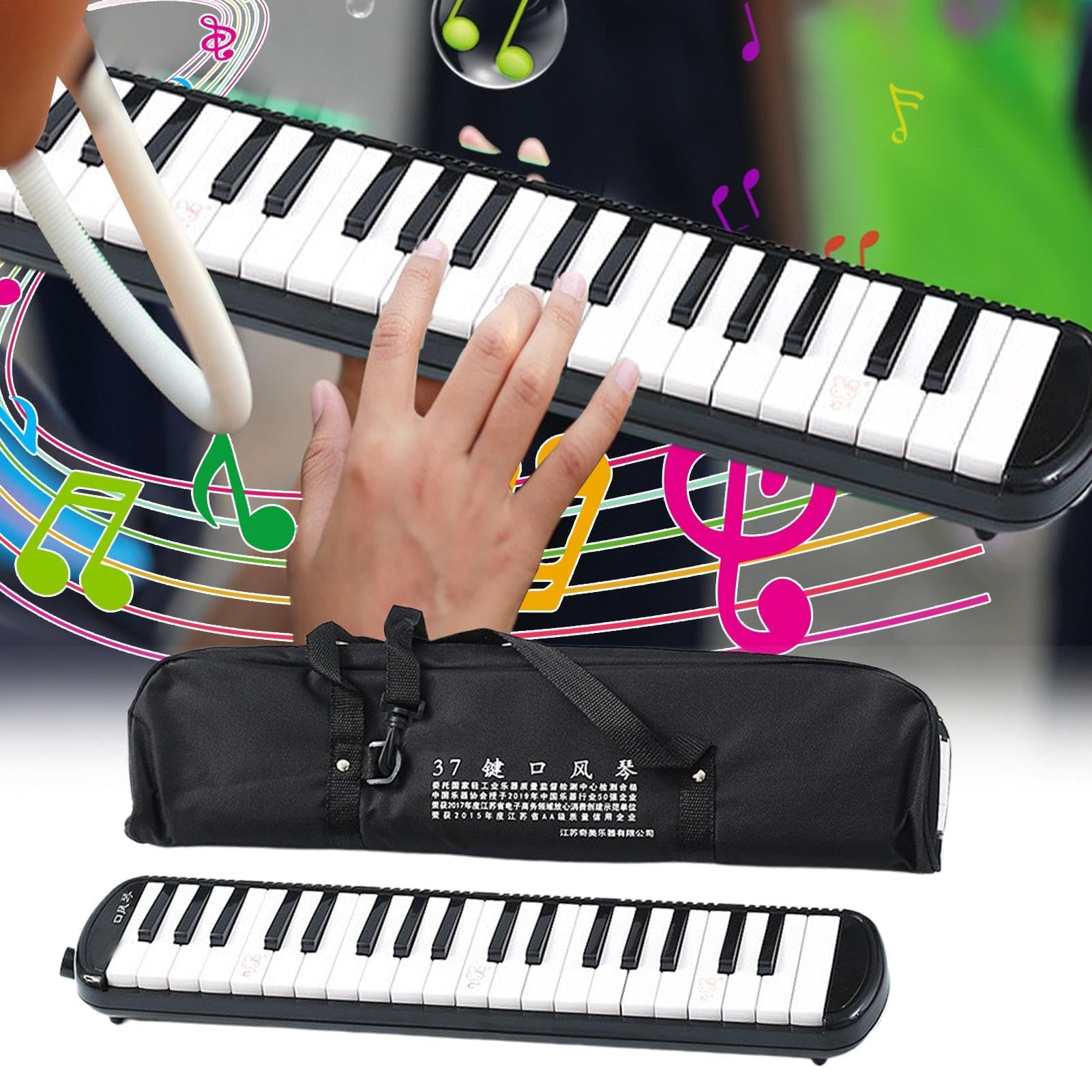 Melodica Instrumento musical, piano de teclado de aire de 32 teclas con bolsa de transporte para principiantes y profesionales, perfecto para educación musical y diversión