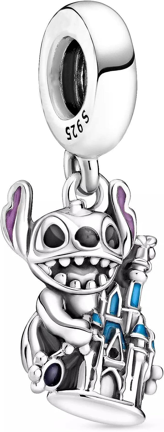 GenericStitch and Fantasyland Castle Dangle Bracelet Charm 925 Silver Compatible with Pandora Charms, Trollbeads, Chamilia, Biagi and Many Other UK Charm Bracelets