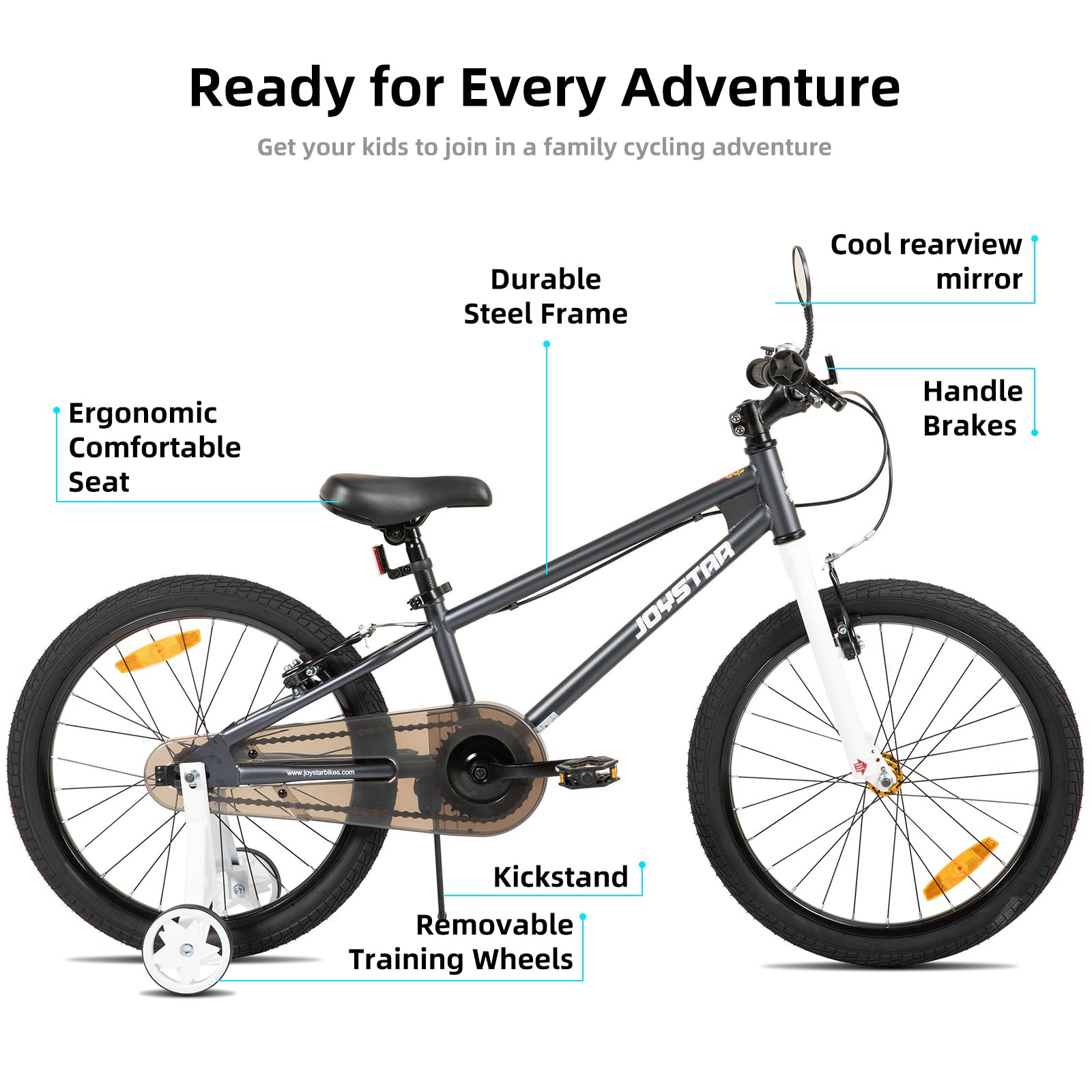 JOYSTAR Lomand Bicicletta per bambini 14 16 18 20 pollici con rotelle 3-11 anni