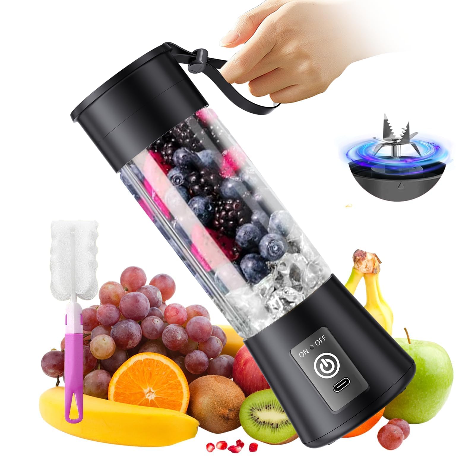 Small Cordless Shakes &amp; Smoothie Blender - Portable Personal Size Blender