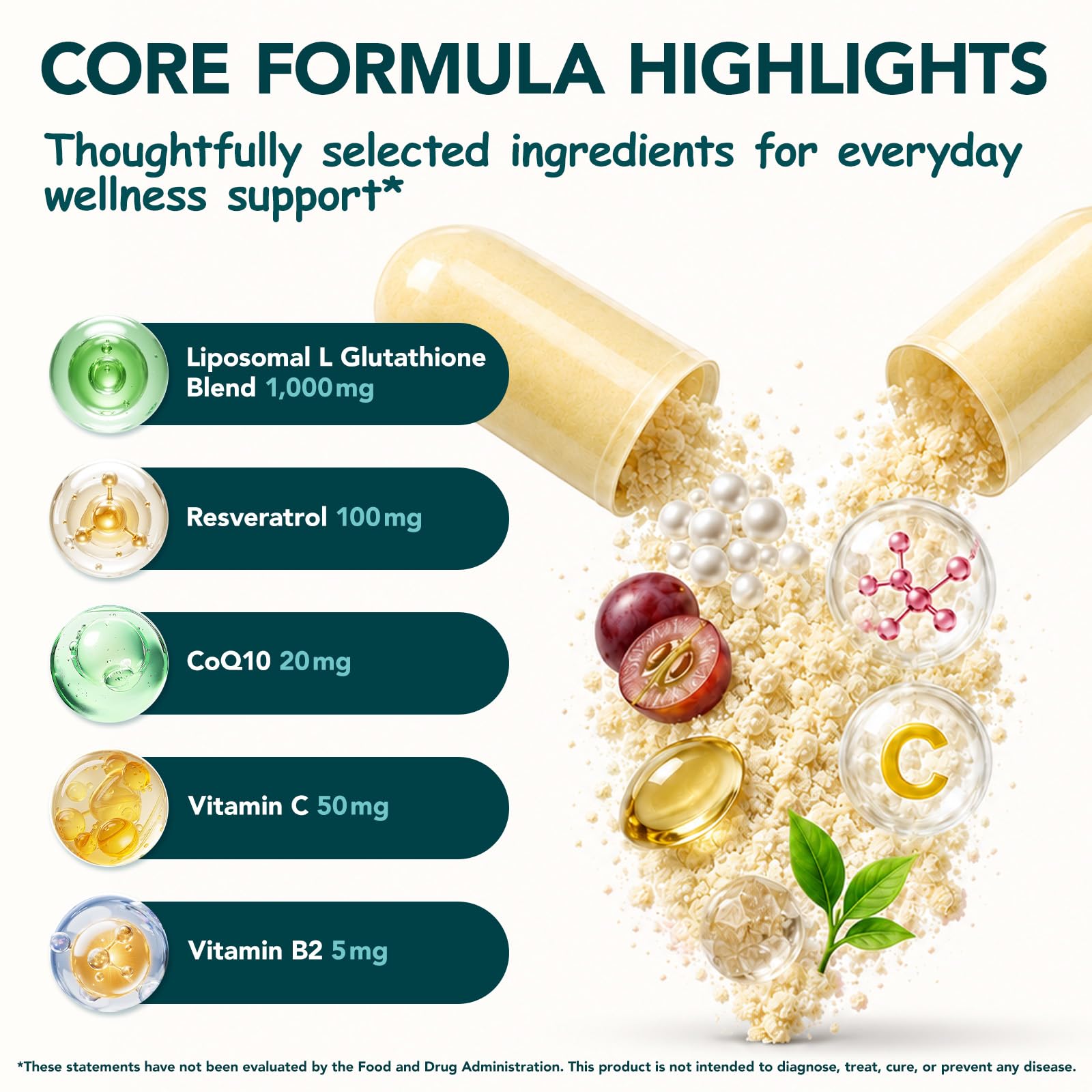 Liposomal Glutathione with Resveratrol, Vitamin C, Vitamin B2 & Selenium — Amazon image 5