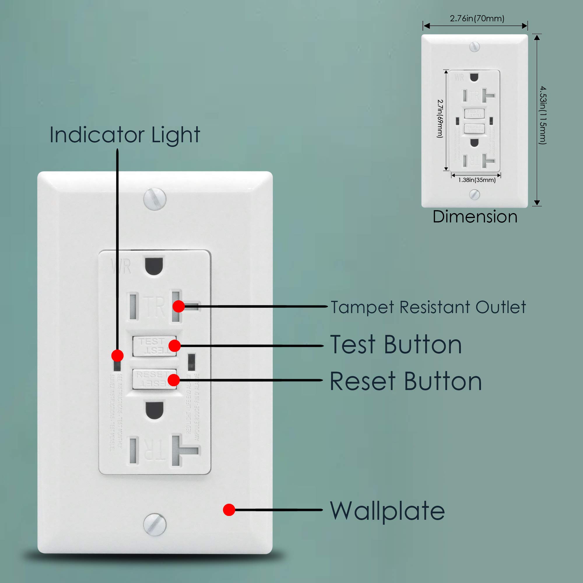 Leviton R91-Gftr1-0Ki Gfci 15A St Tmpr