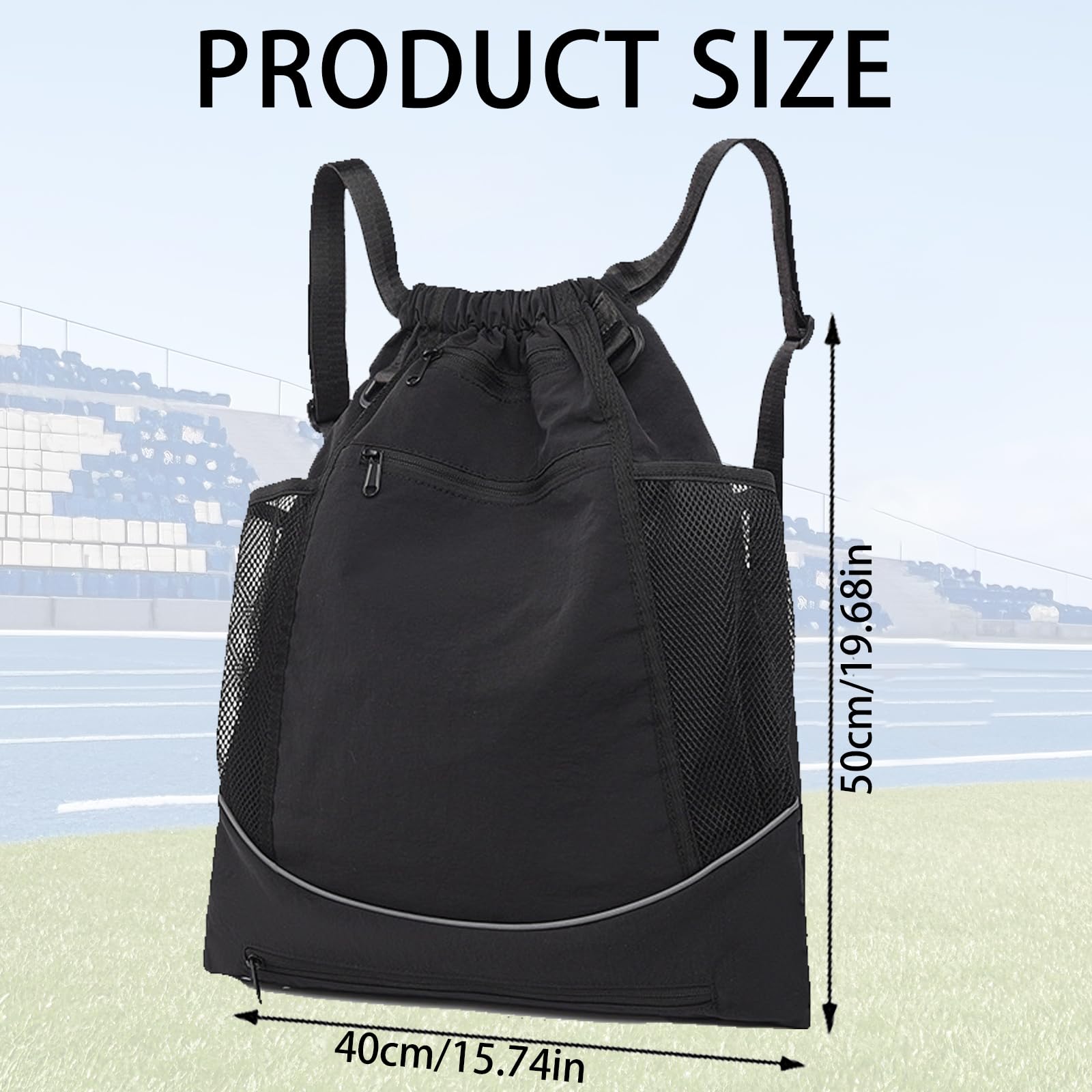 Mochila Deporte Niño, Mochila Deportiva Con Cordón Para Baloncesto, Mochilas De Fútbol Red Portátil De Pelota, para Pelotas Baloncesto, Fútbol, Voleibol