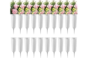20 Pack Cemetery Vases with Spikes for Grave Decorations