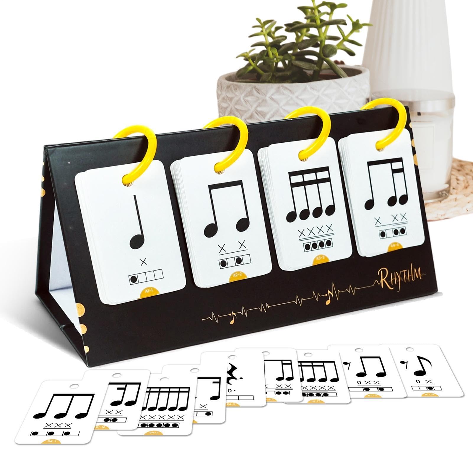 Music Notes Flash Cards, Music Theory Rhythm Flash Cards, Portable Rhythm Practice For Teachers Kids Students Beginners Home Lessons Learning