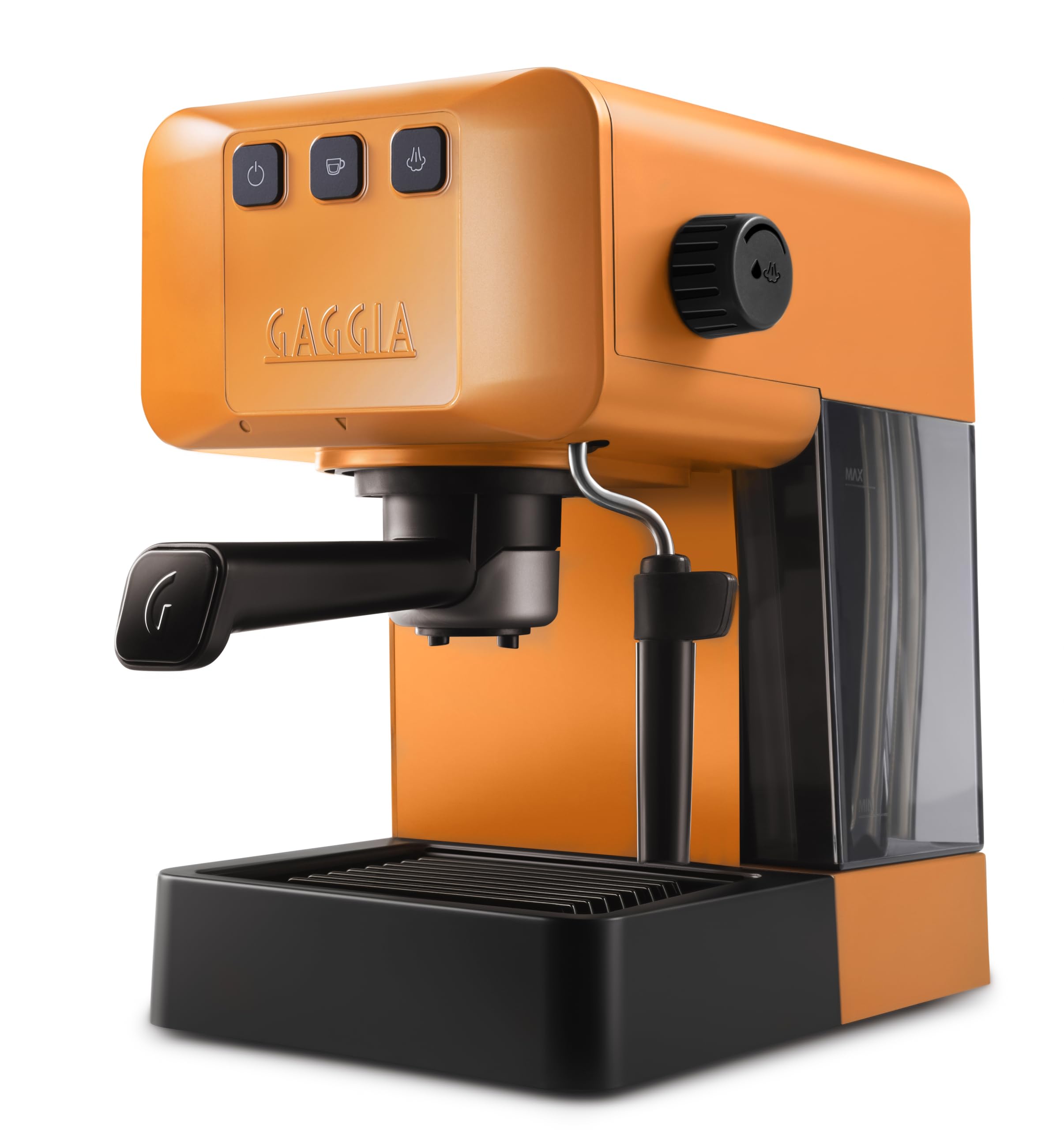 Gaggia EG2109 ORANGE Macchina Manuale da Caffè Espresso, Macinato o Cialde, Sistema POD per Espressi Cremosi Con Cialde, Pre-Infusione Automatica, 15 bar, Nuovo Modello 2023, 100% Made in Italy