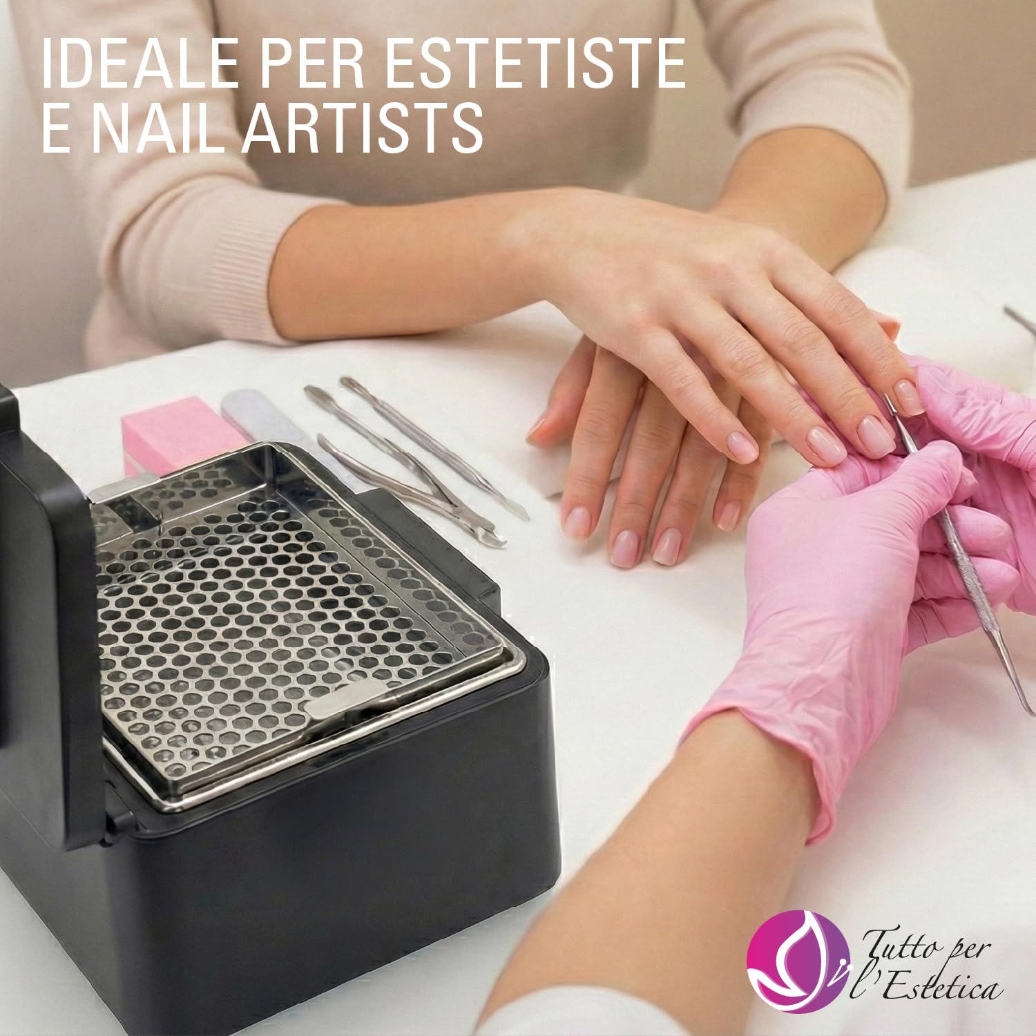 Sterilizzatore a Secco 220°C Professionale per Manicure e Pedicure - Forno Sterilizzatore con 2 Manopole Analogiche, Timer 0-60 min, Camera Inox 210x150x55 mm, 300W, Facile da Usare