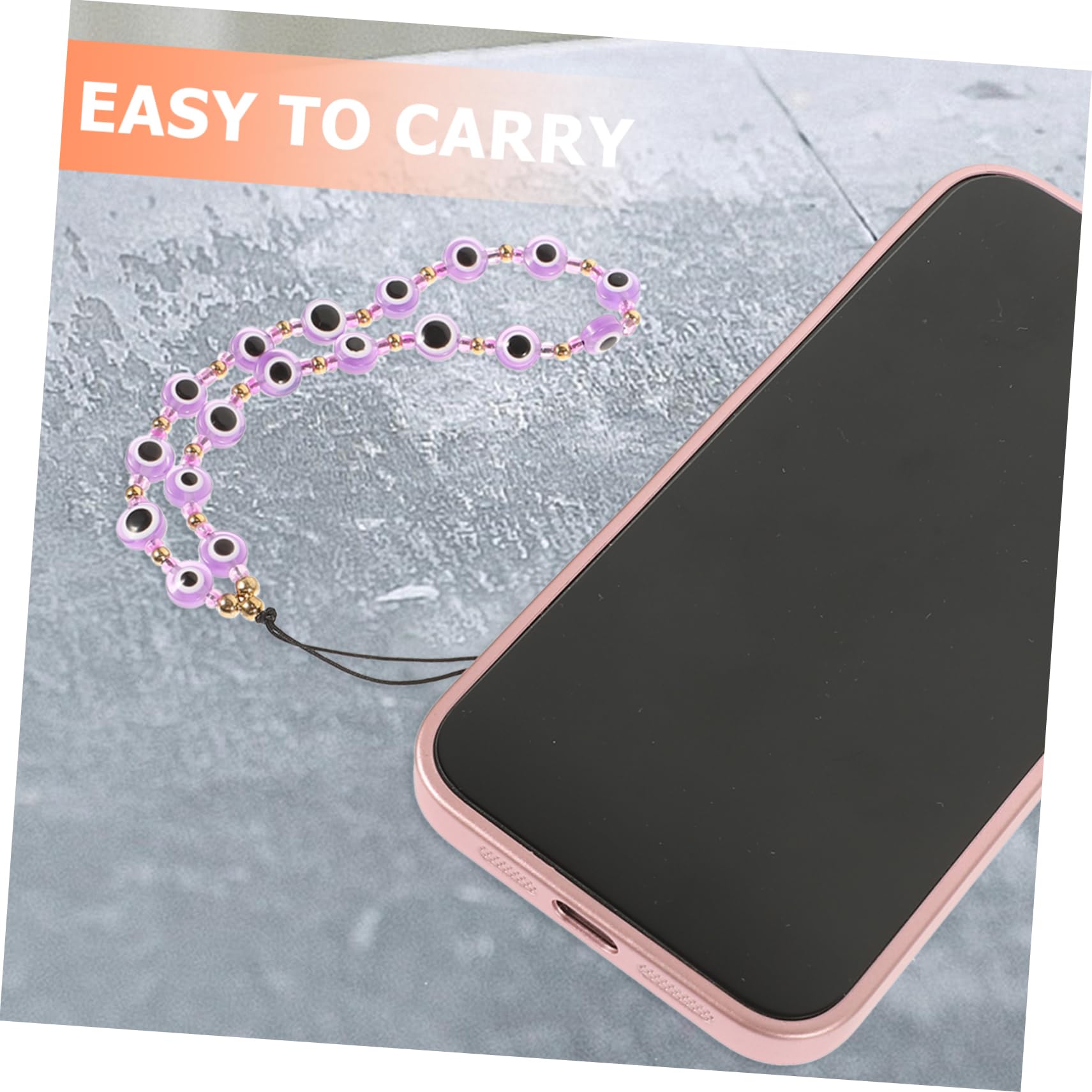 DOITOOL Teufelsauge Perlen Handy Lanyard Handykette Handyanhänger Reize Lanyard-handgelenk Handy Kettenhalter Telefon Lanyard Handgelenk Handgelenkstütze Ring Harz