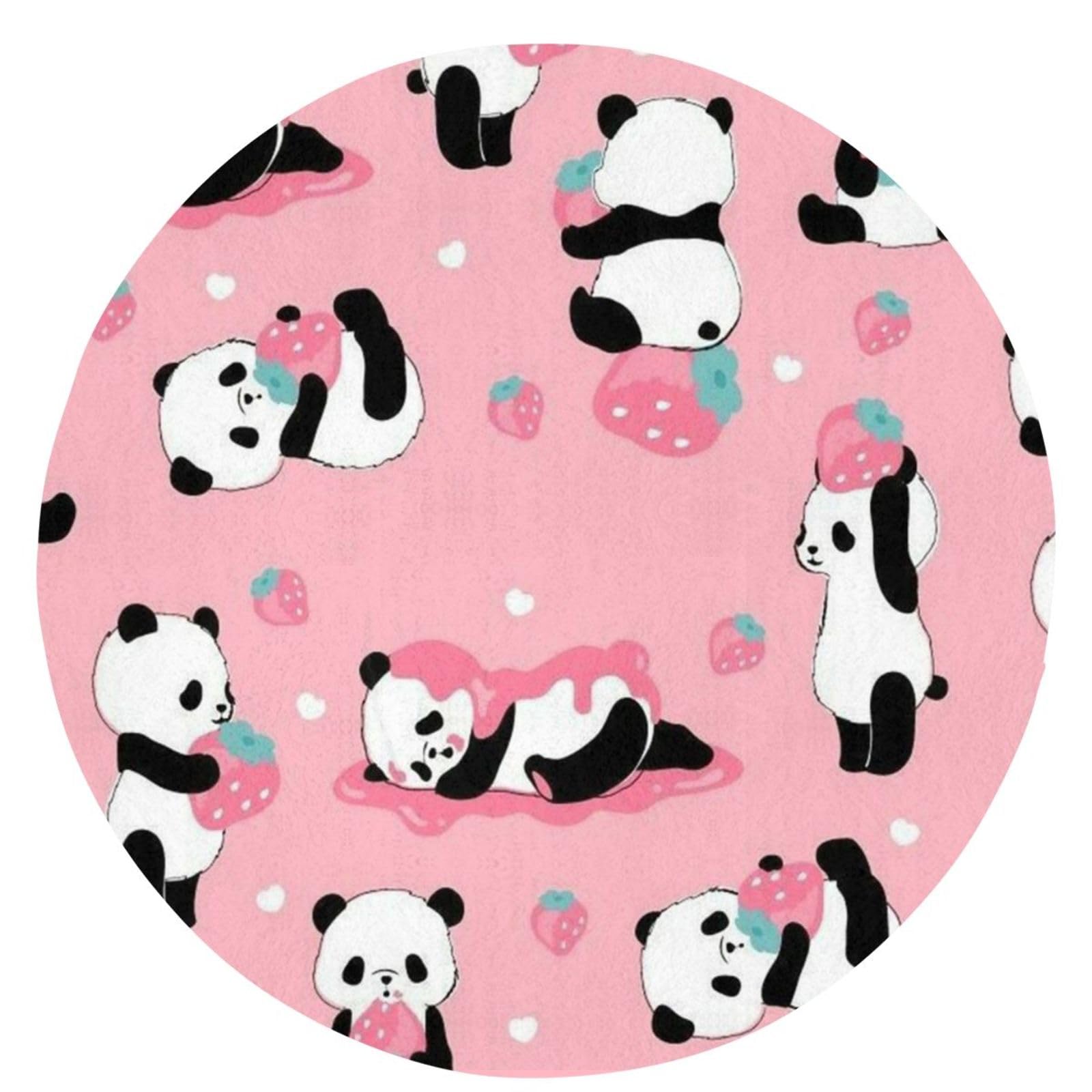 Tapis rond moderne lavable pour éviter les glissades des enfants
