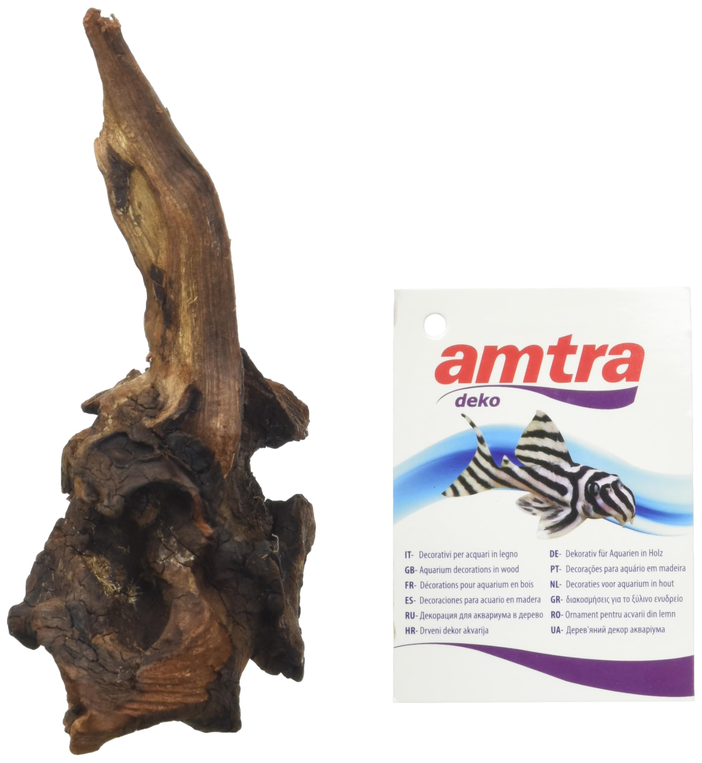 Amtra Legno Mystic Wood - Decorazione per acquario naturale, per acquario, paludari e terrari, 15-20 CM