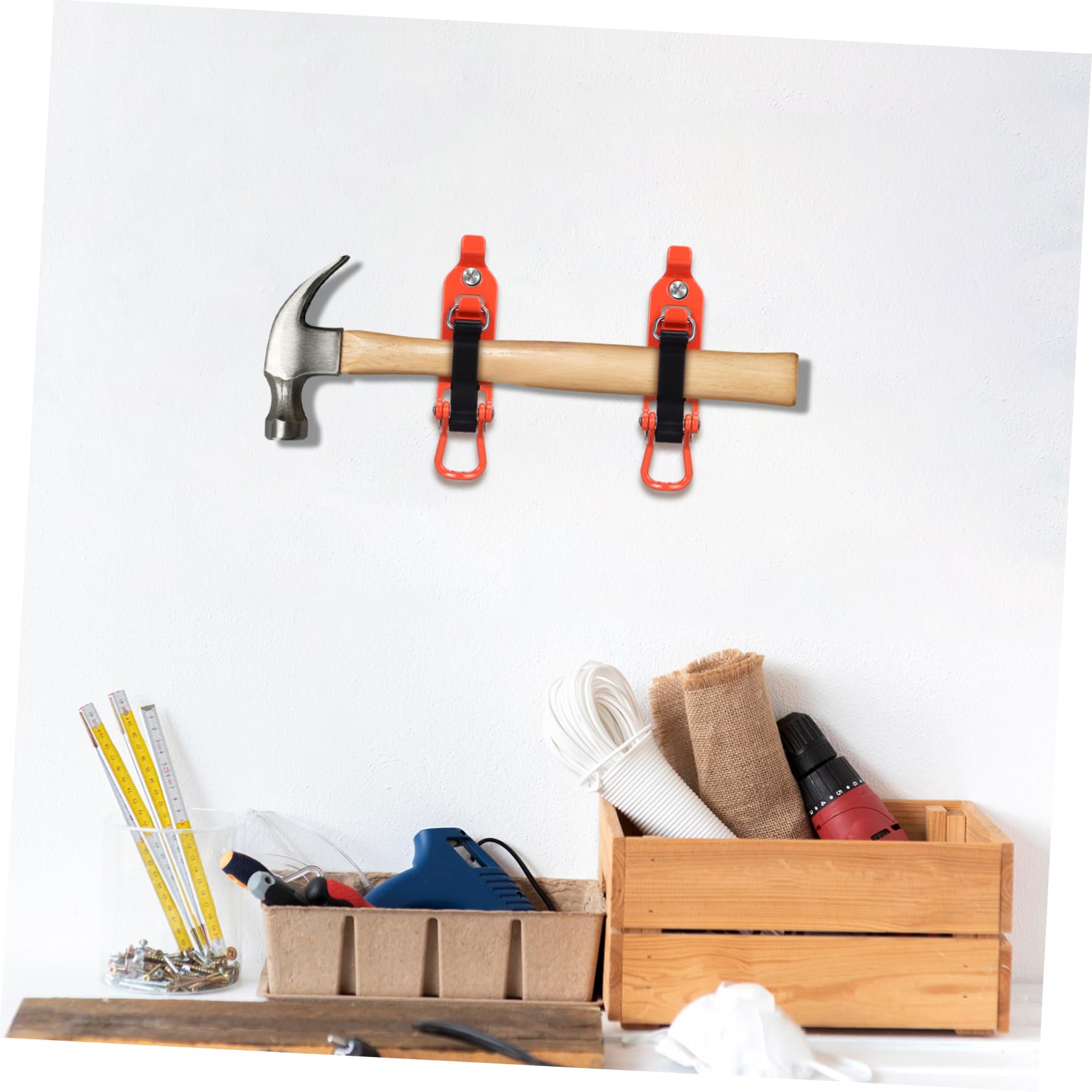 IWOWHERO Car Mount Rack Shovel Holder Orange Clamp Roof Rack Shovel Mount for Overlanding