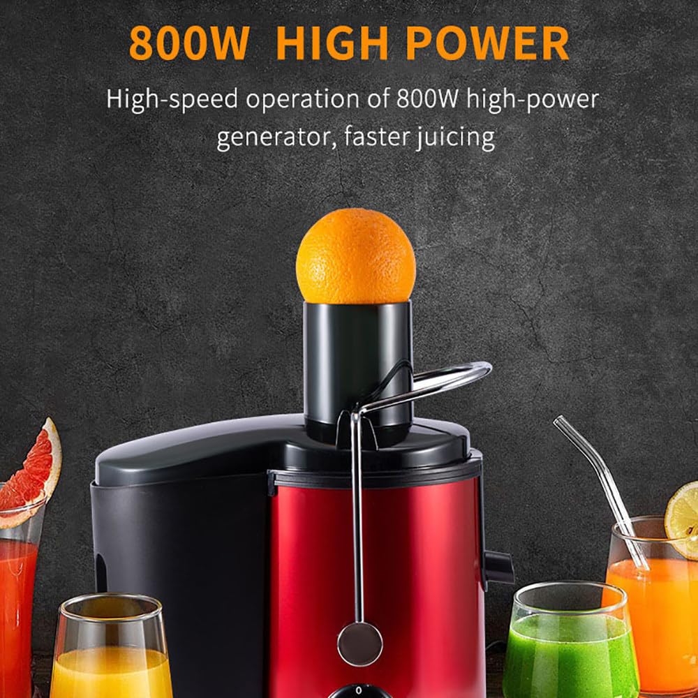 Estrattore Di Succo Lento Completamente Automatico,Estrattore Di Succo Con Tramoggia Di Alimentazione Da 3,15",Con 2 Modalità,Clip Di Sicurezza,Facile Da Pulire,Estrattore Di Succo Da 800W