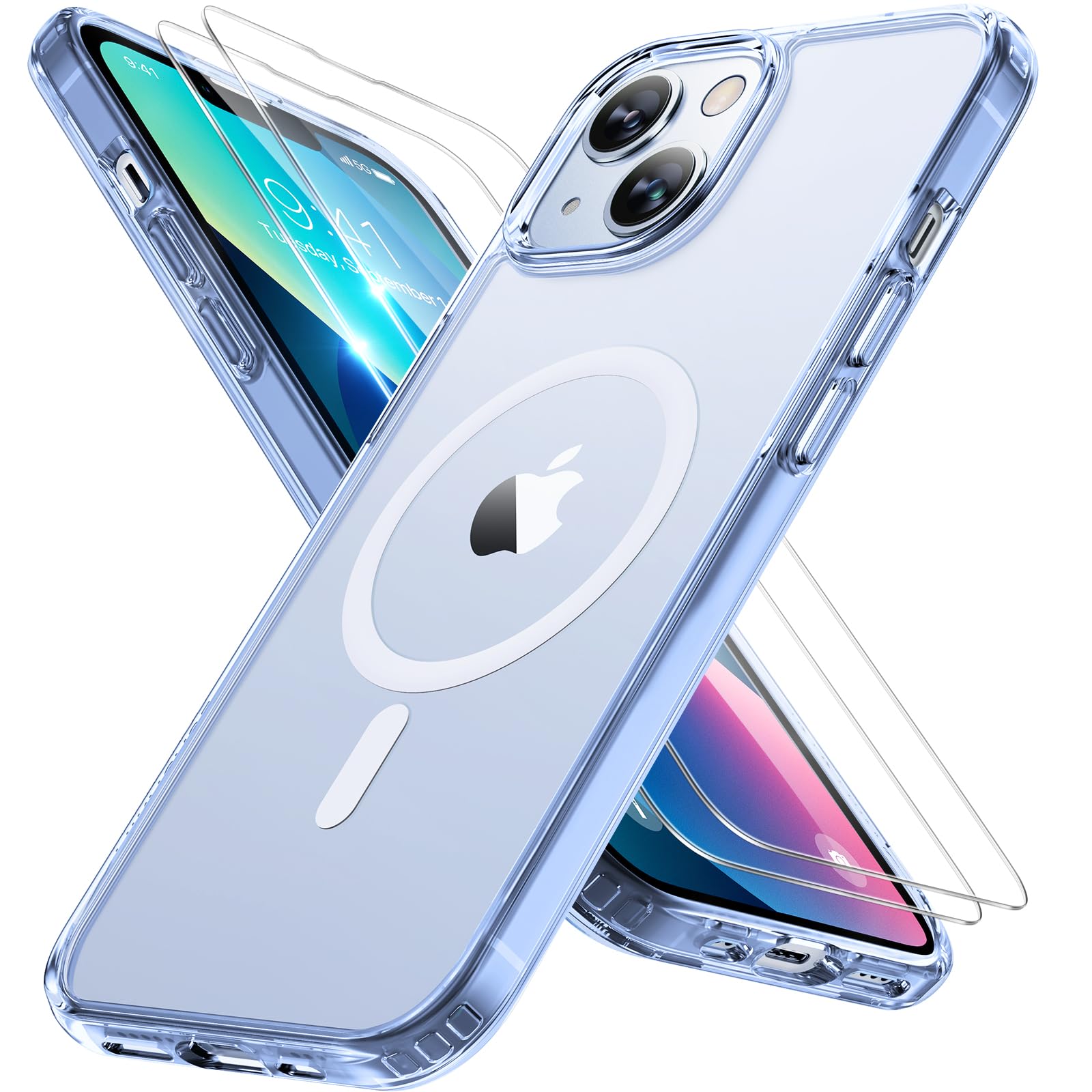 Photo 1 of Miracase Magnetic iPhone 13 Case (Clear Blue)