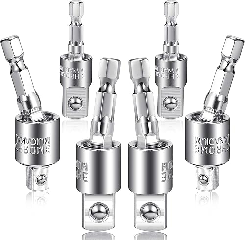 Honoson Juego de adaptadores de enchufe de impacto, juego de adaptadores de taladro eléctrico para destornillador de impacto, vástago hexagonal