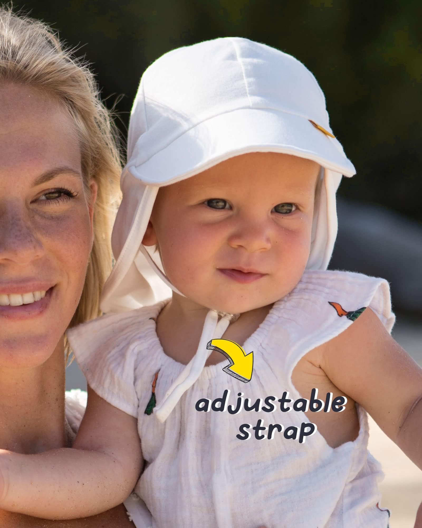 FURTALK Cappello da Sole per Bambini UPF 50+ Protezione UV per Ragazze e Ragazzi Cappello Estivo da Spiaggia con mentoniera Regolabile e Alette per Il Collo