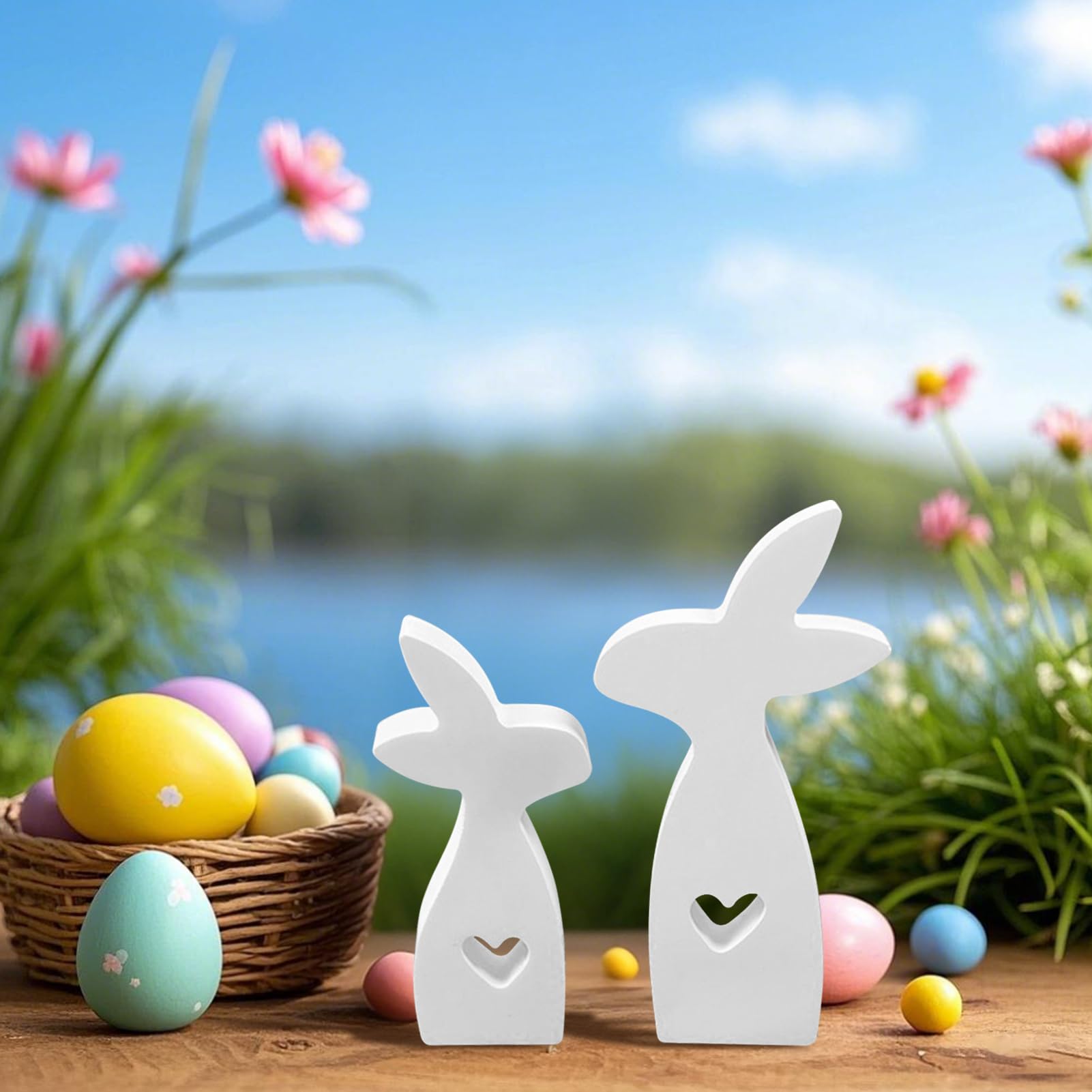 Stampi In Silicone Per Pasqua A Forma Di Coniglio – Set Fai Da Te Per Resina, Candele E Sapone – Stampo Flessibile 18x14,6 Cm