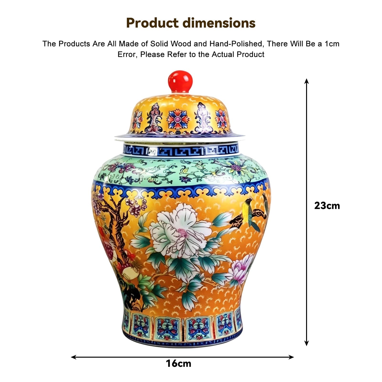 Ginger Jar Keramik Vorratsdose Chinoiserie Handbemalte Deko Dose Vintage Porzellanvase Für Wohndeko Wohnzimmer Tischdeko Geschenk