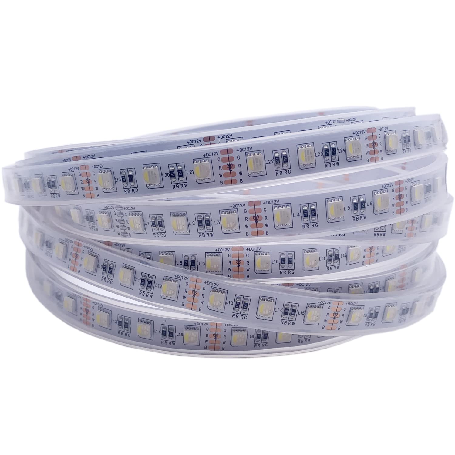 SMD 5050 RGBW RGBWW 4 In 1 Led Strip Light Flexible 12V 24V LED - Foto 7